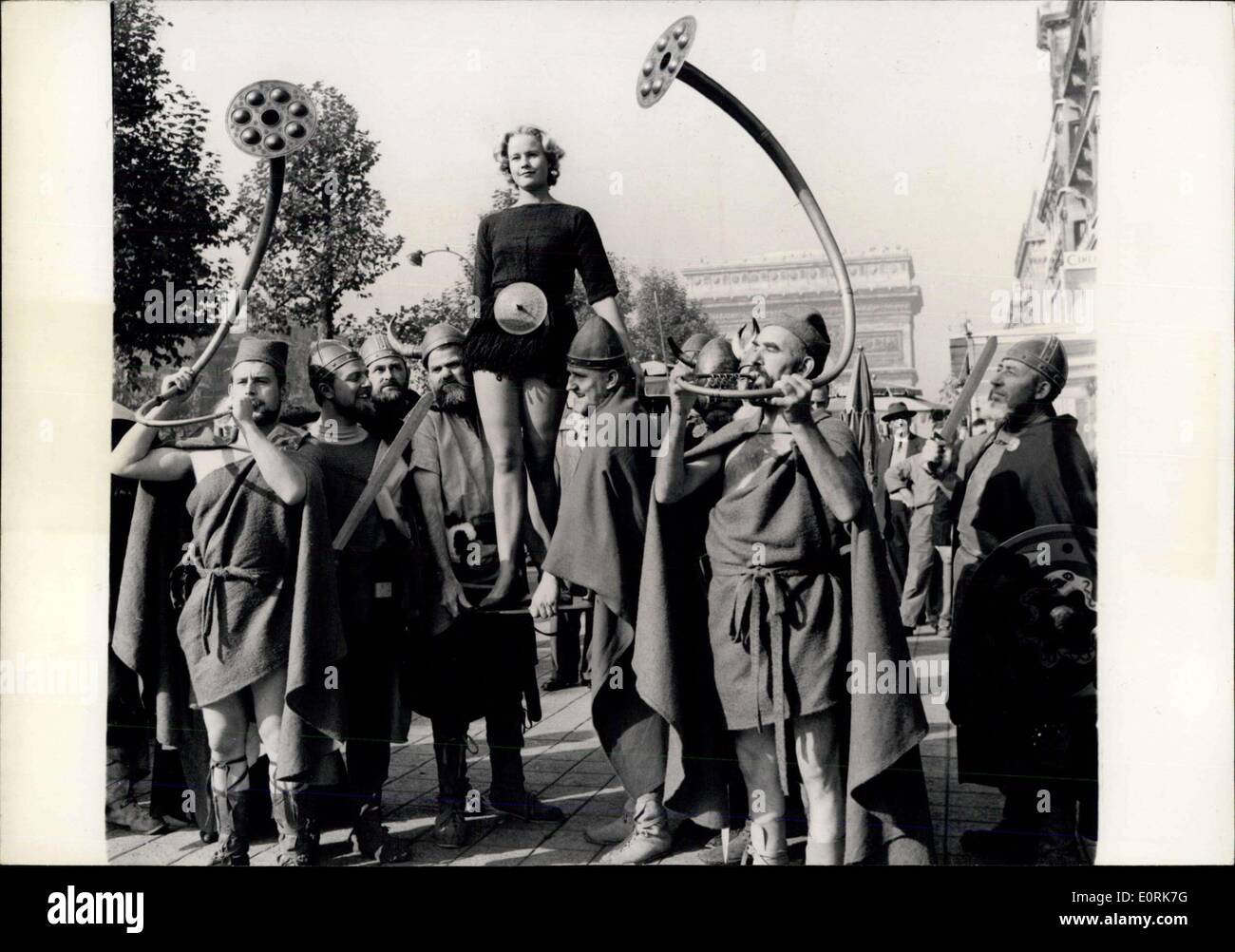 Ottobre 14, 1959 - Mostra i vichinghi e il loro antenato presso la Casa danese, Parigi. Foto Stock