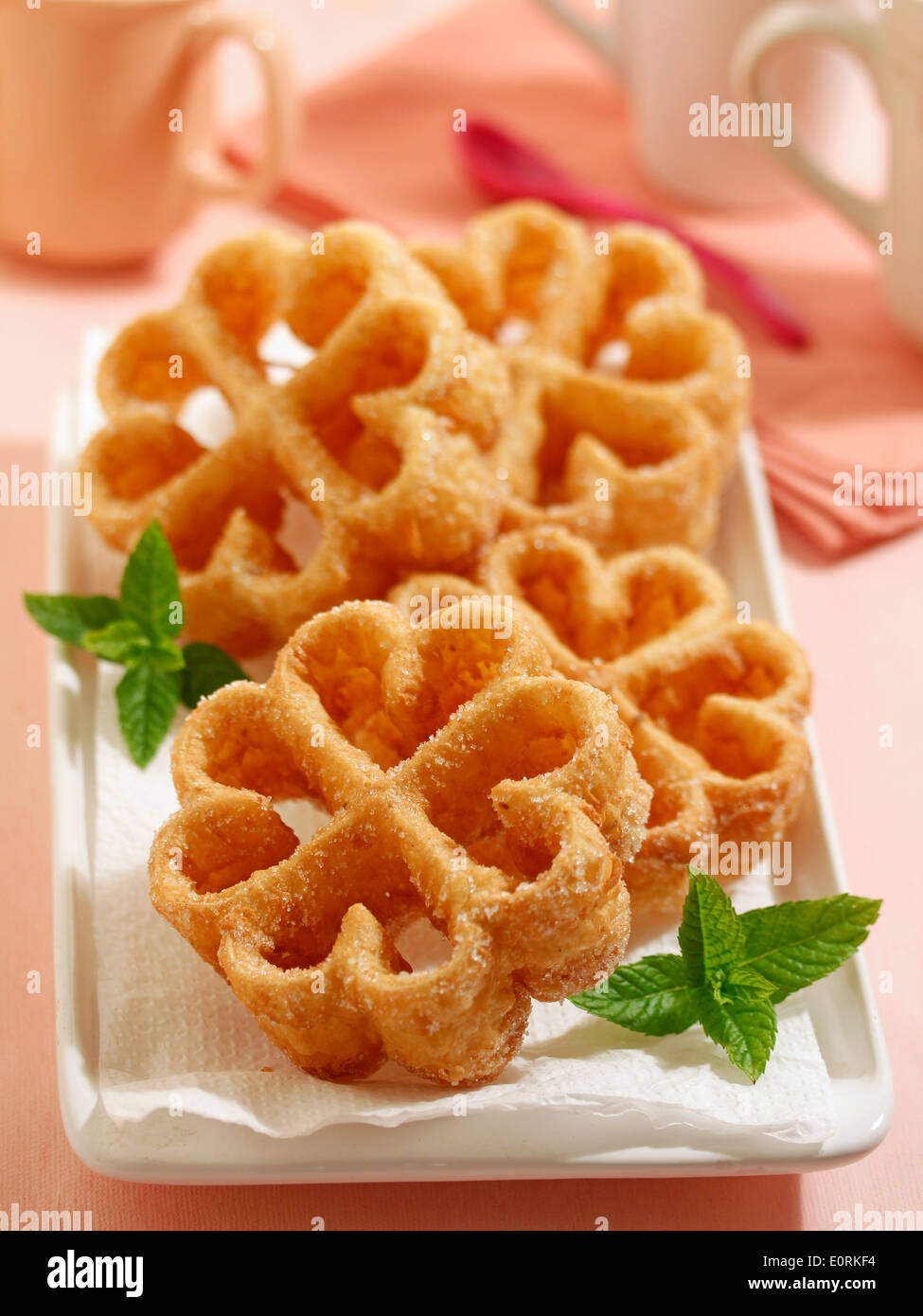 Extremadura fiori. Tipico dessert spagnolo. Ricetta disponibile. Foto Stock