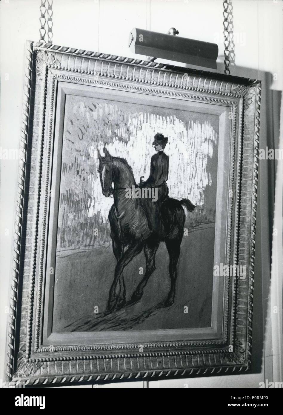 Gen 01, 1960 - ''L' Amazone'' di Toulouse-Lautrec, eseguito su cartone perché l'artista non poteva permettersi canvas. è un schizzo di una donna ridiagl. (Data esatta sconosciuto) Foto Stock