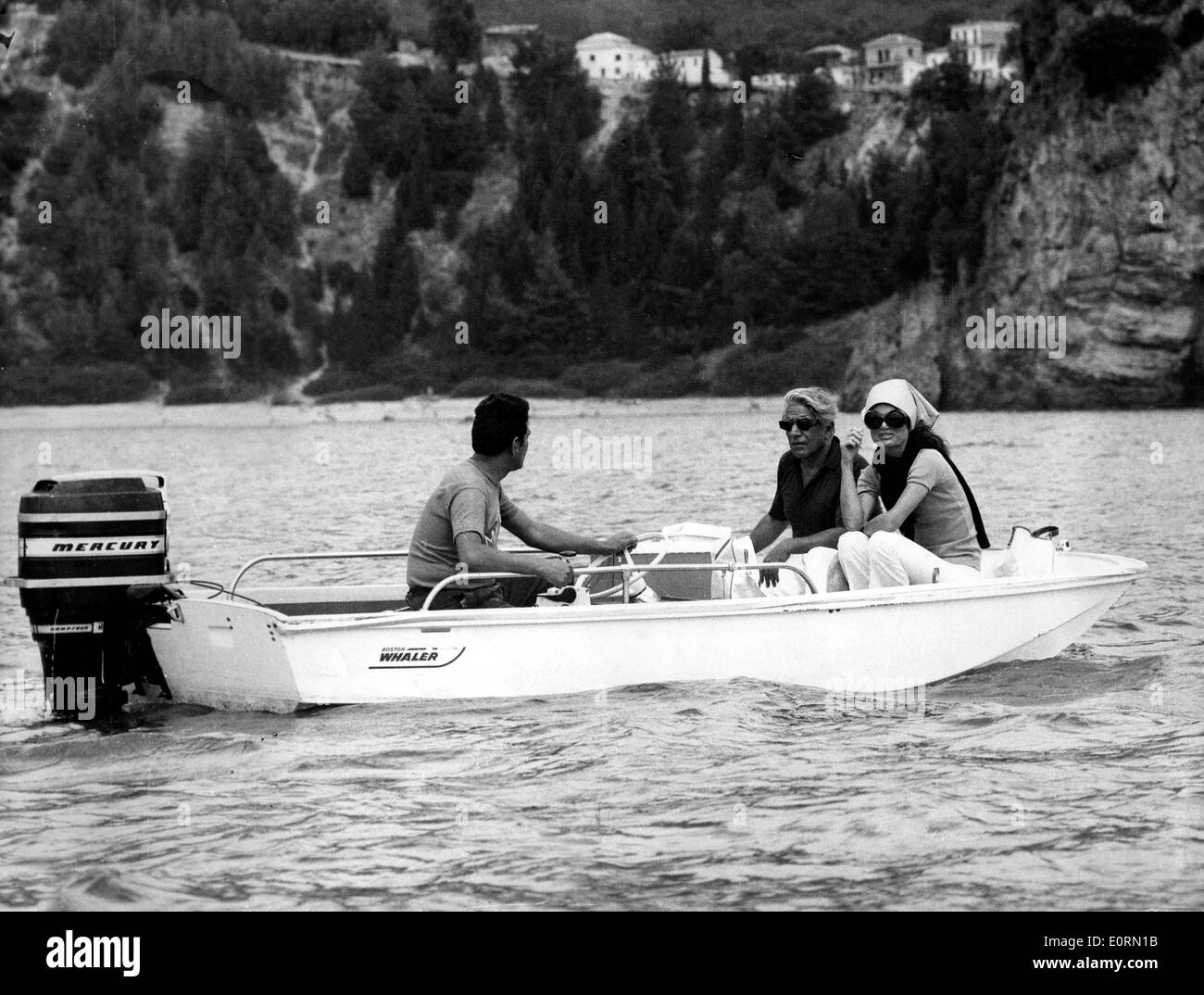 Aristotele Onassis e Jackie Kennedy tour delle isole greche Foto Stock