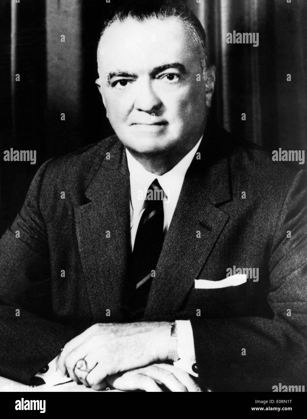 Ritratto di direttore dell'FBI John Edgar Hoover Foto Stock