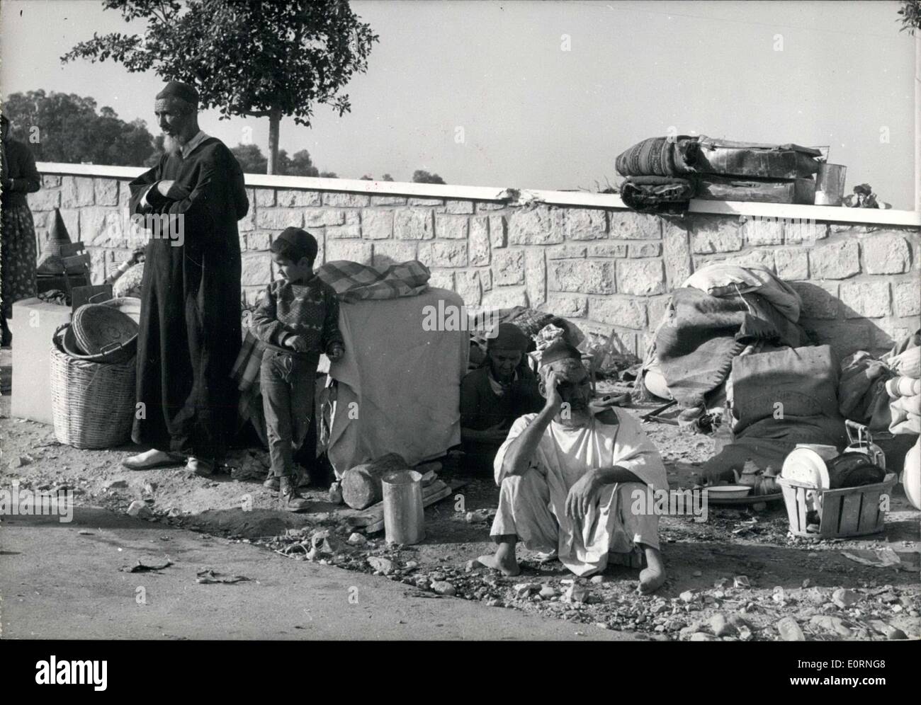 Mar 04, 1960 - Distressed superstiti della tragedia Agadir Foto Stock