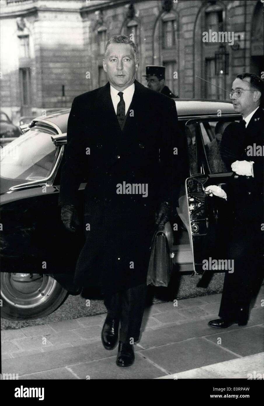 Febbraio 10, 1960 - Il Ministro consiglio a Parigi Palais de L'Elysee a oggi il Consiglio dei ministri, il Presidente De Gaulle ha ricevuto il Foto Stock