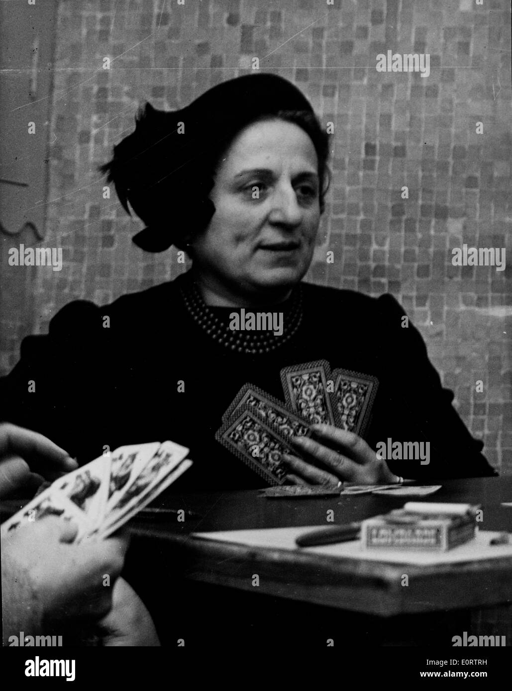 L'attrice Titina De Filippo svolge nel gioco di scheda Foto Stock