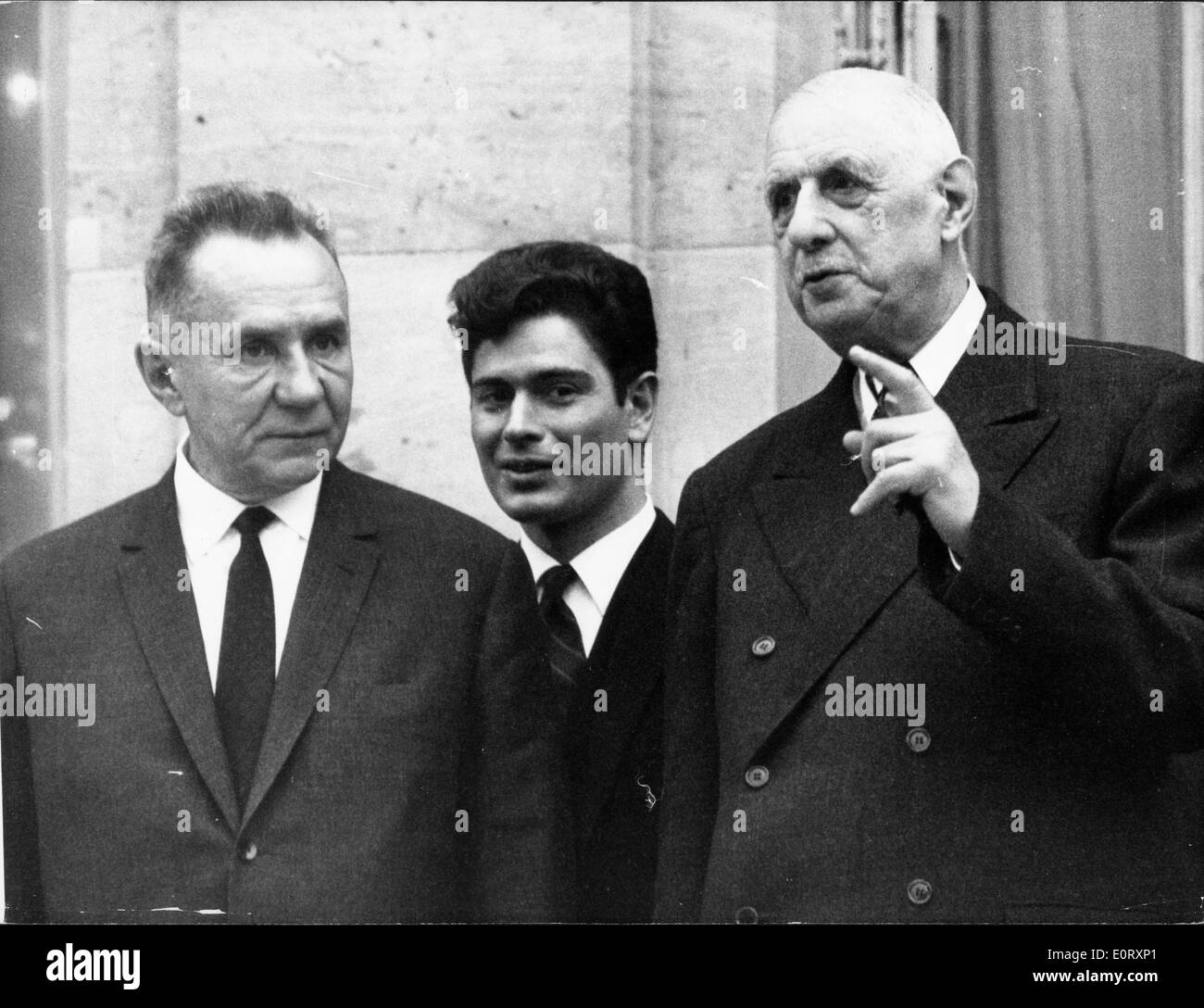 Alexei Kosygin con Charles de Gaulle a Elysee Palace Foto Stock