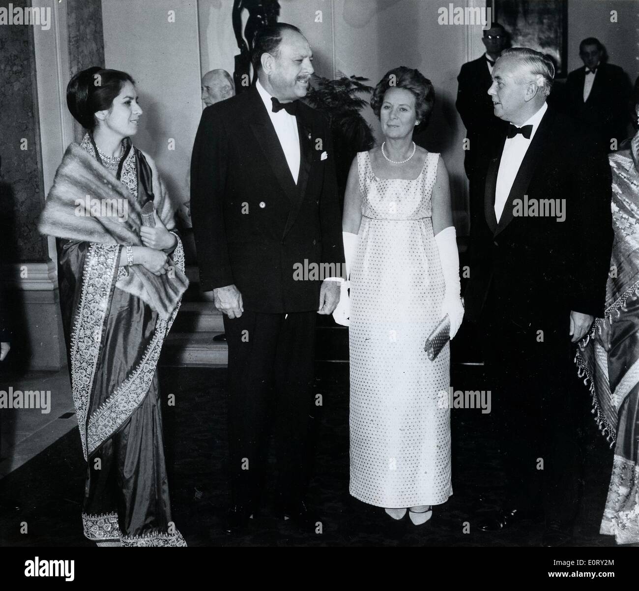 Il presidente del Pakistan Ayub Khan in corrispondenza di un evento formale. Foto Stock