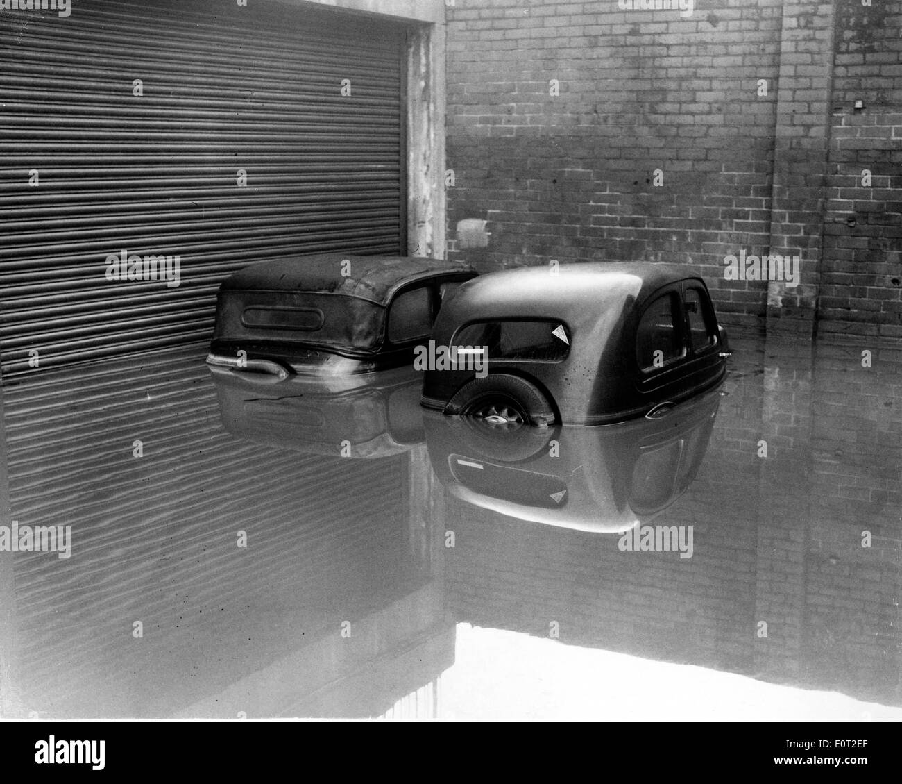 Calamità naturali: 1960 Inondazioni in Inghilterra Foto Stock