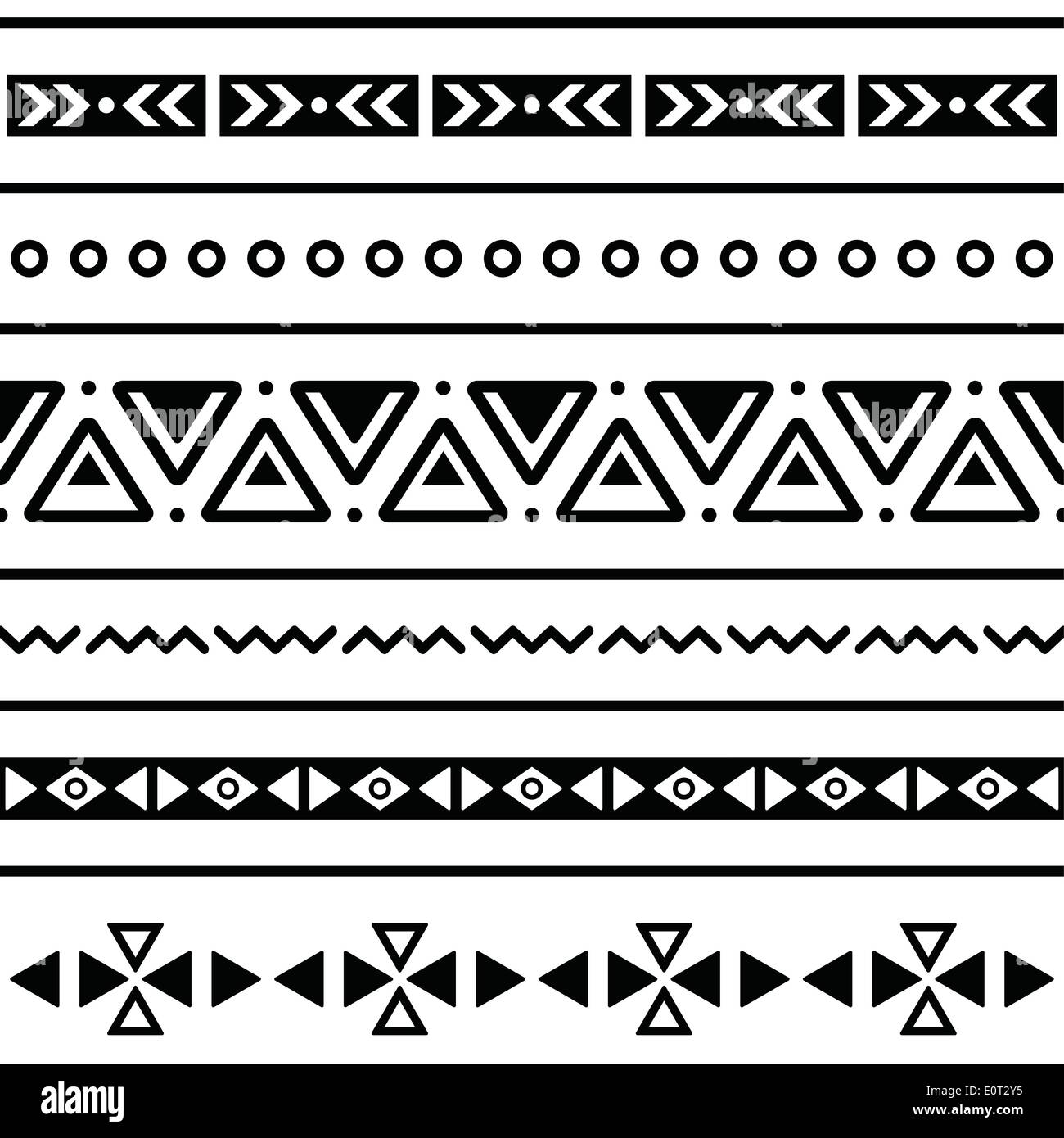Aztec tribali colorato modello senza giunture Illustrazione Vettoriale