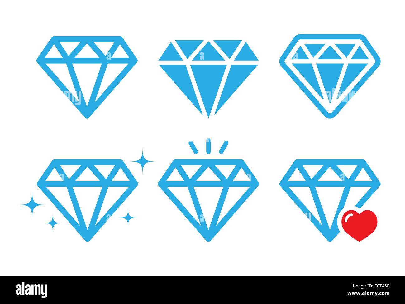 Diamante vettore di lusso set di icone Illustrazione Vettoriale