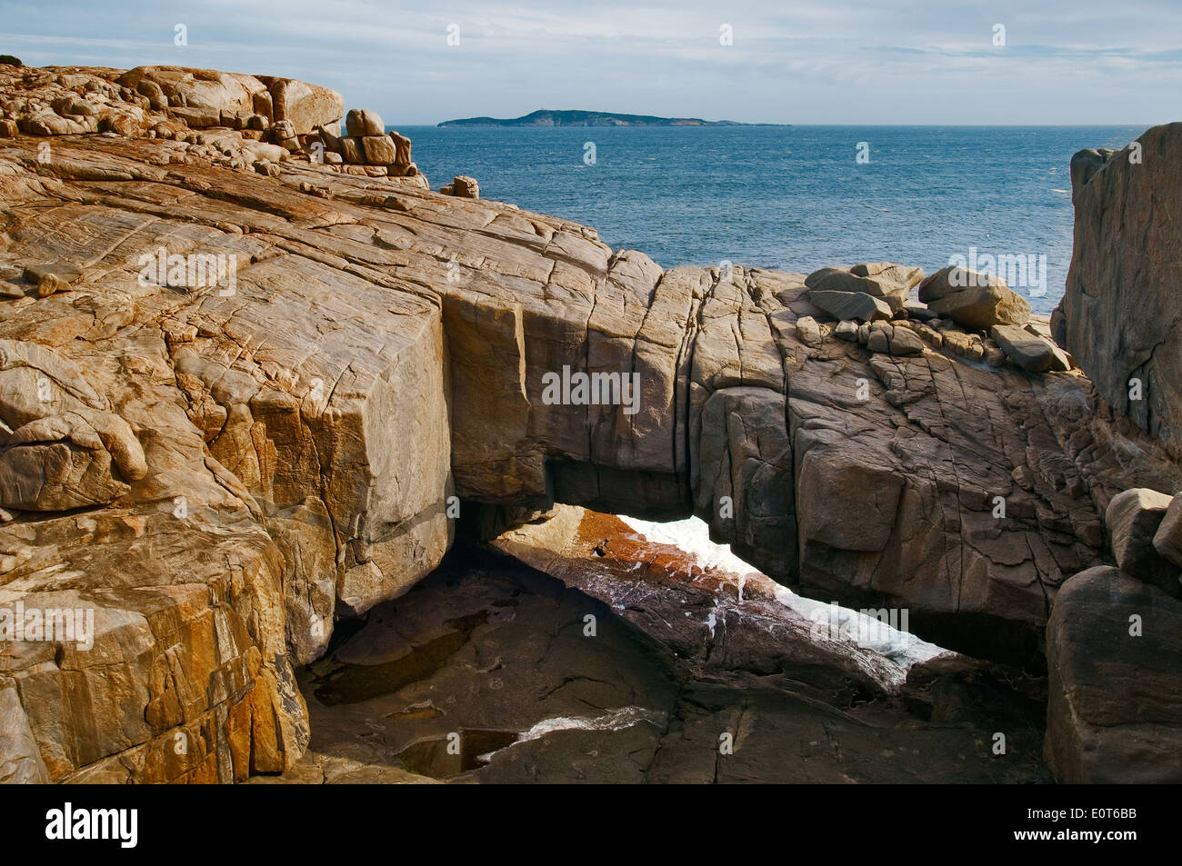 Il Ponte naturale in Torndirrup National Park. Foto Stock