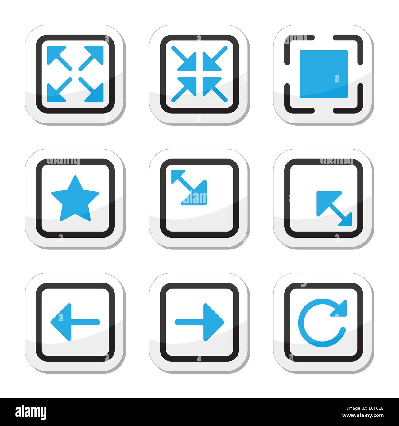 Pagina Web di dimensione dello schermo di set di icone Illustrazione Vettoriale