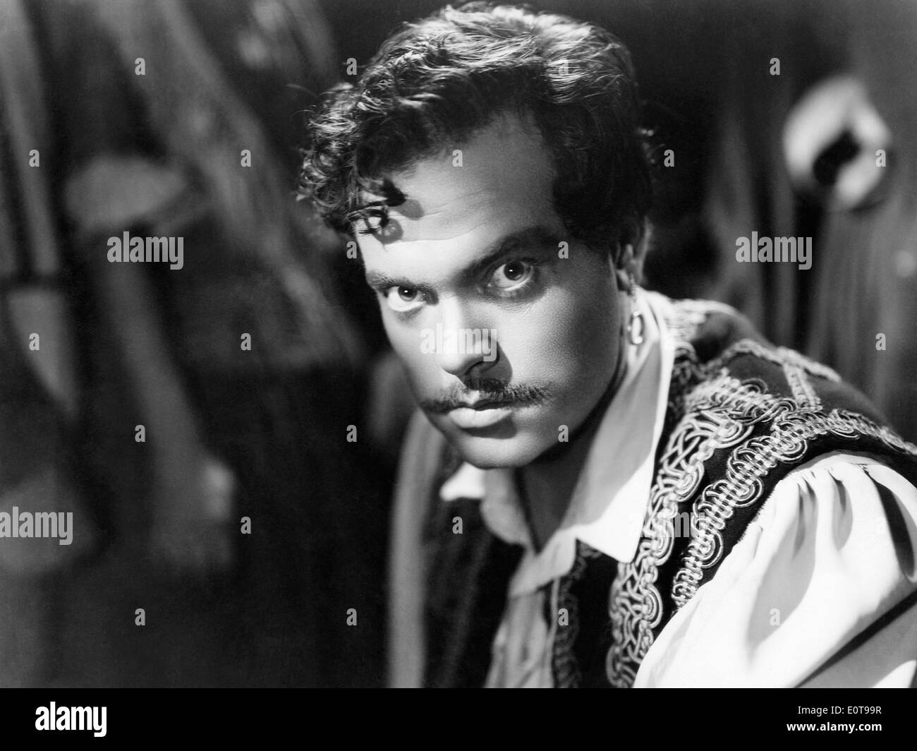 Orson Welles, sul set del film "Black magic", 1949 Foto Stock