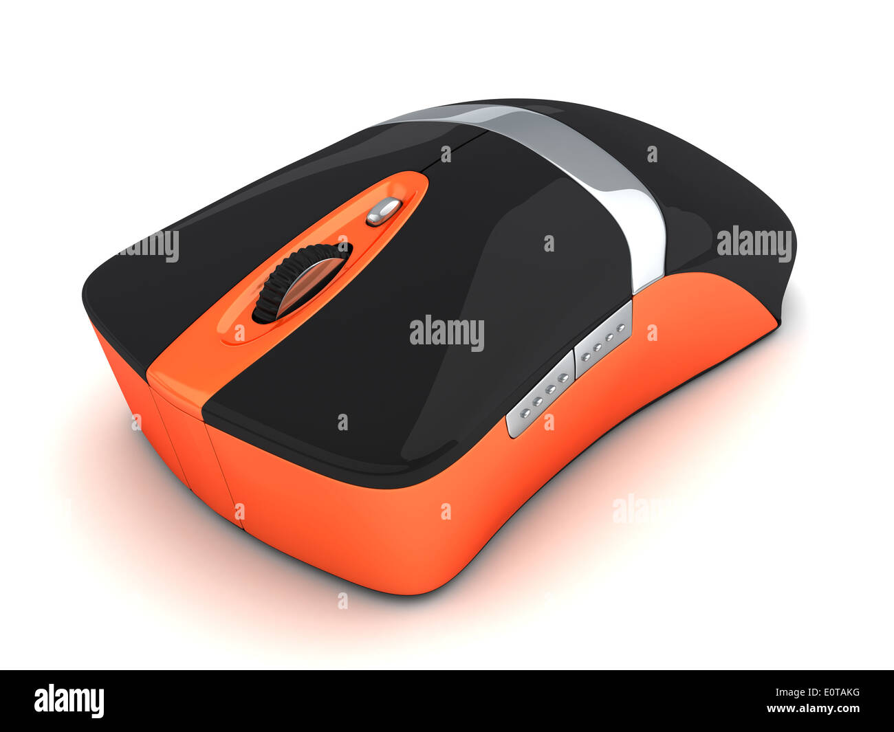 Mouse su sfondo bianco (fatto in 3d) Foto Stock