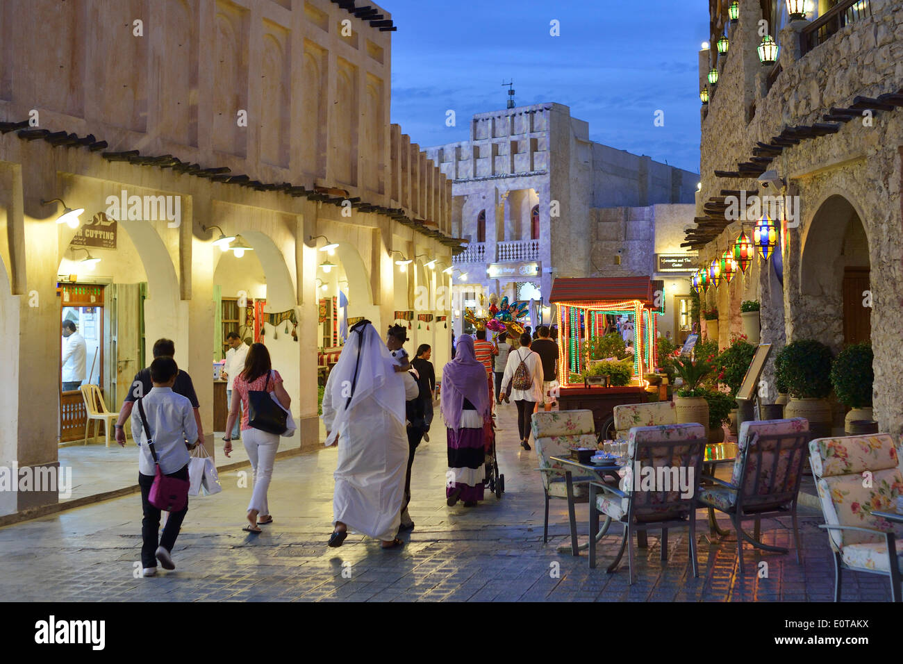 Doha. Il Qatar. Souq Waqif. Foto Stock