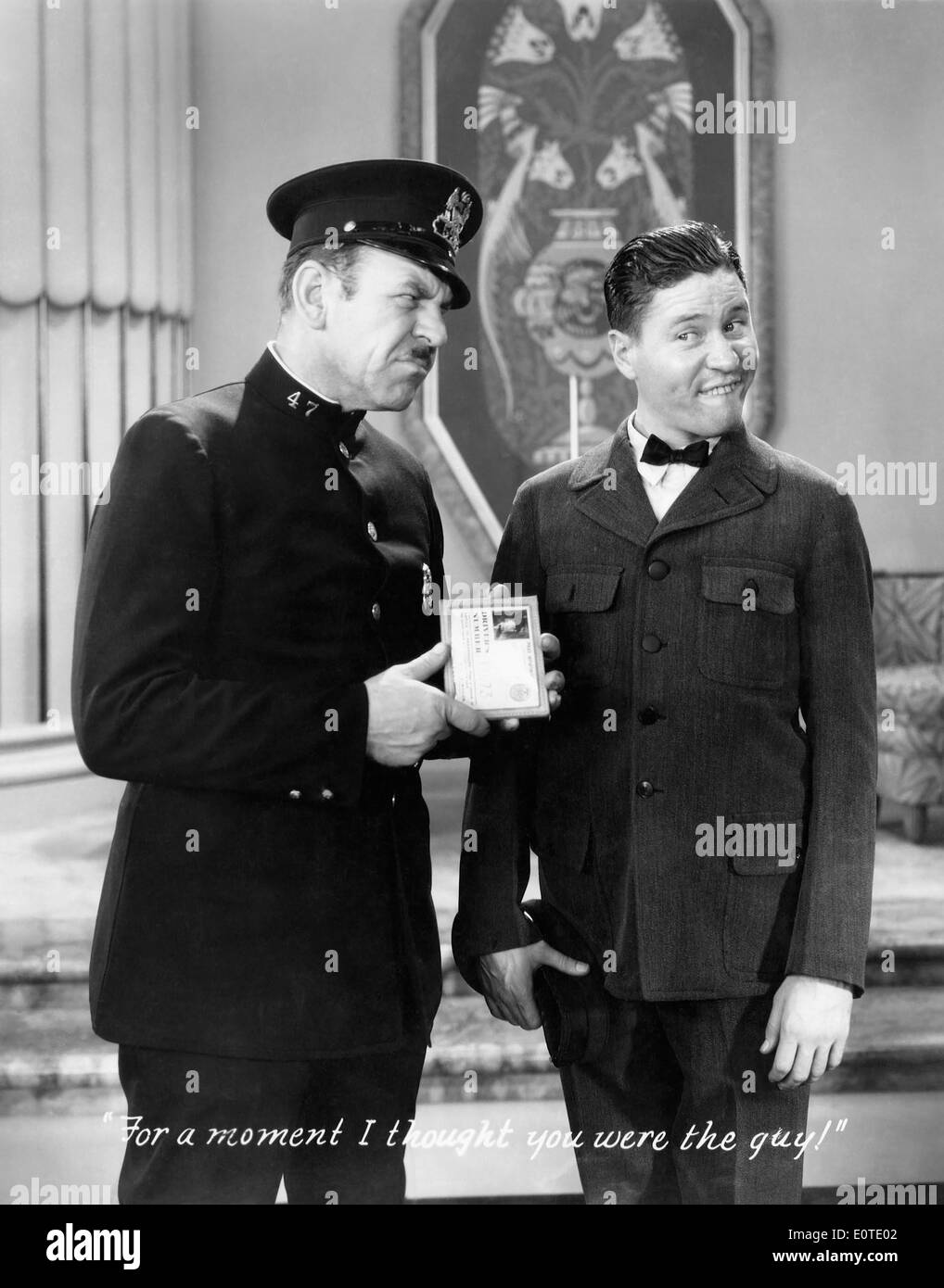 Pat Harmon e Jack Oakie, sul set del film "Andiamo nativa, 1938 Foto Stock