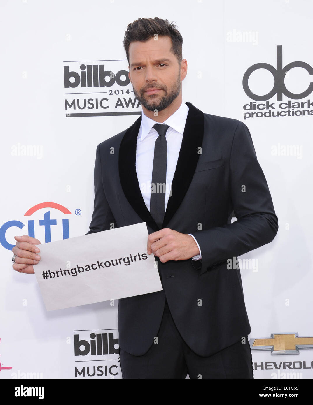 Las Vegas, California, Stati Uniti d'America. 18 Maggio, 2014. Ricky Martin arriva per il Billboard Music Awards 2014 a MGM Grand Arena. © Lisa O'Connor/ZUMAPRESS.com/Alamy Live News Foto Stock