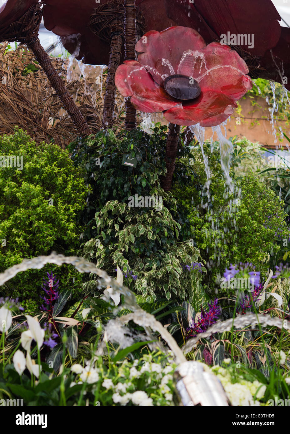 Londra, Regno Unito. Il 19 maggio 2014. La RHS Chelsea Flower Show 2014. Il Royal Hospital Chelsea, Londra, Regno Unito. Il 19 maggio 2014. Display floreale da Birmingham City presso la 101st Chelsea Flower Show. Credito: Graham Eva/Alamy Live News Foto Stock