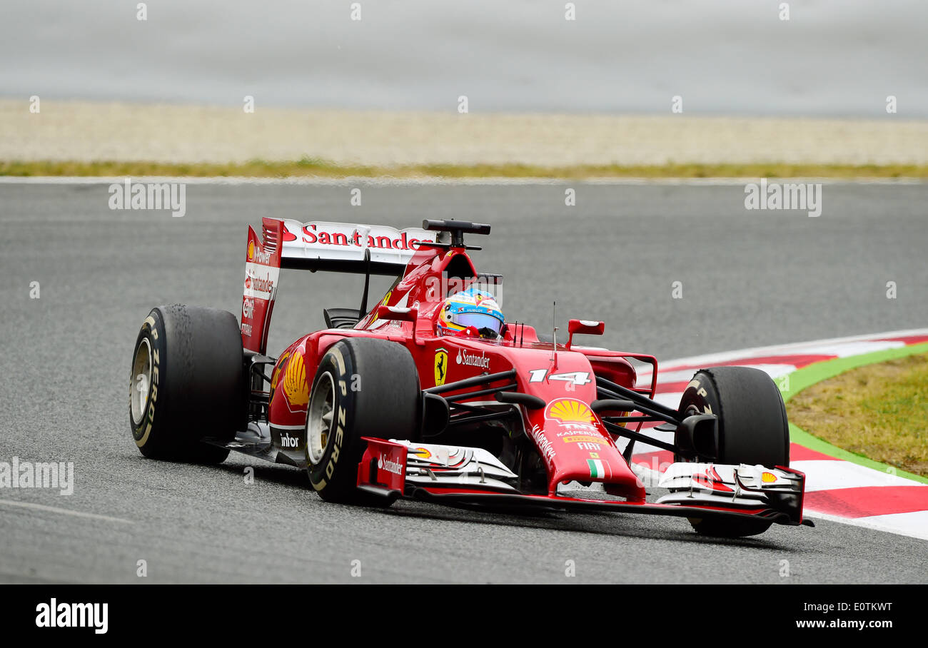Formula One Grand Prix di Spagna 2014 ---- Fernando Alonso (ESP) , Ferrari F14 T Foto Stock