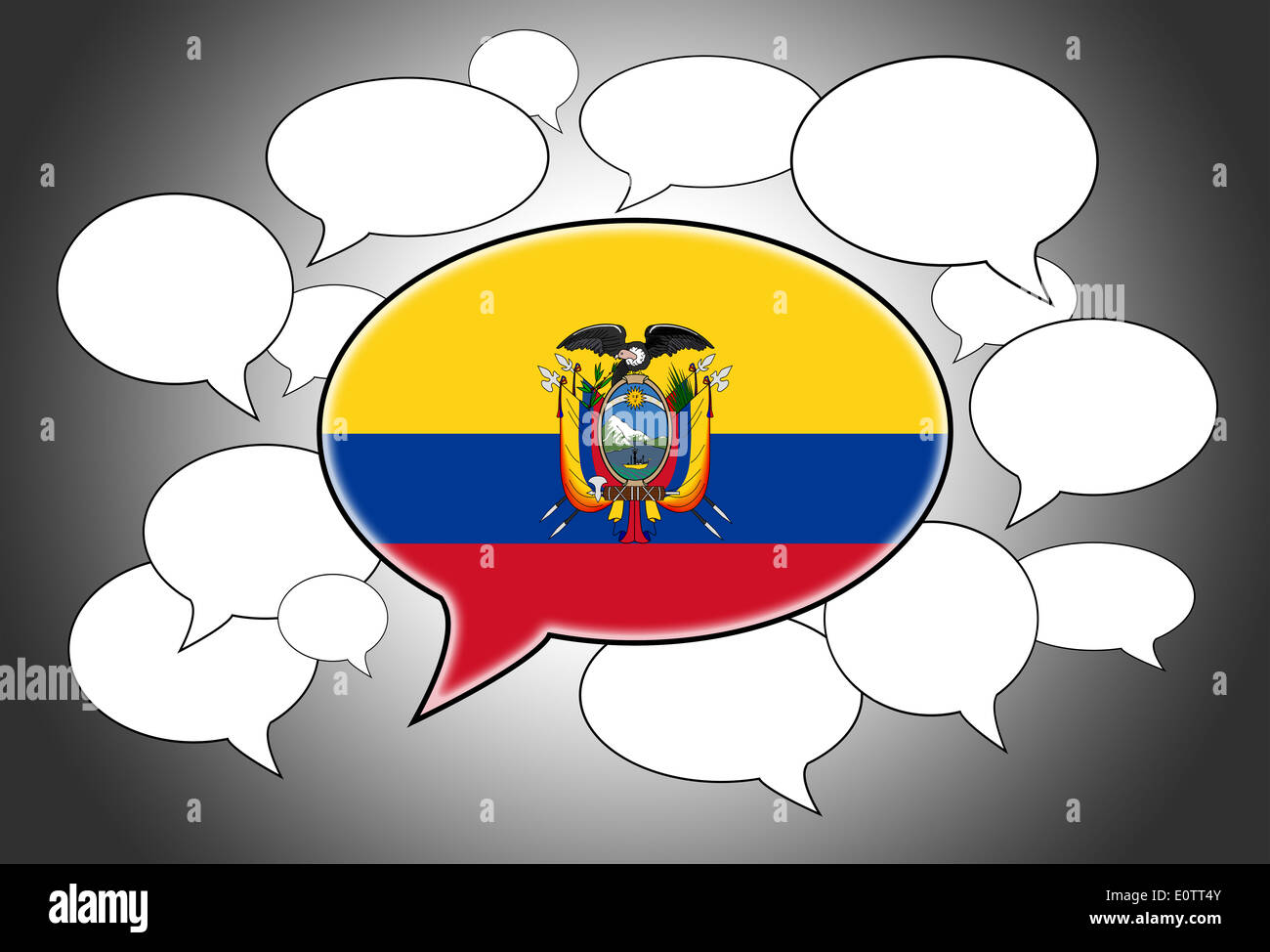 Fumetti concetto - la bandiera dell Ecuador Foto Stock