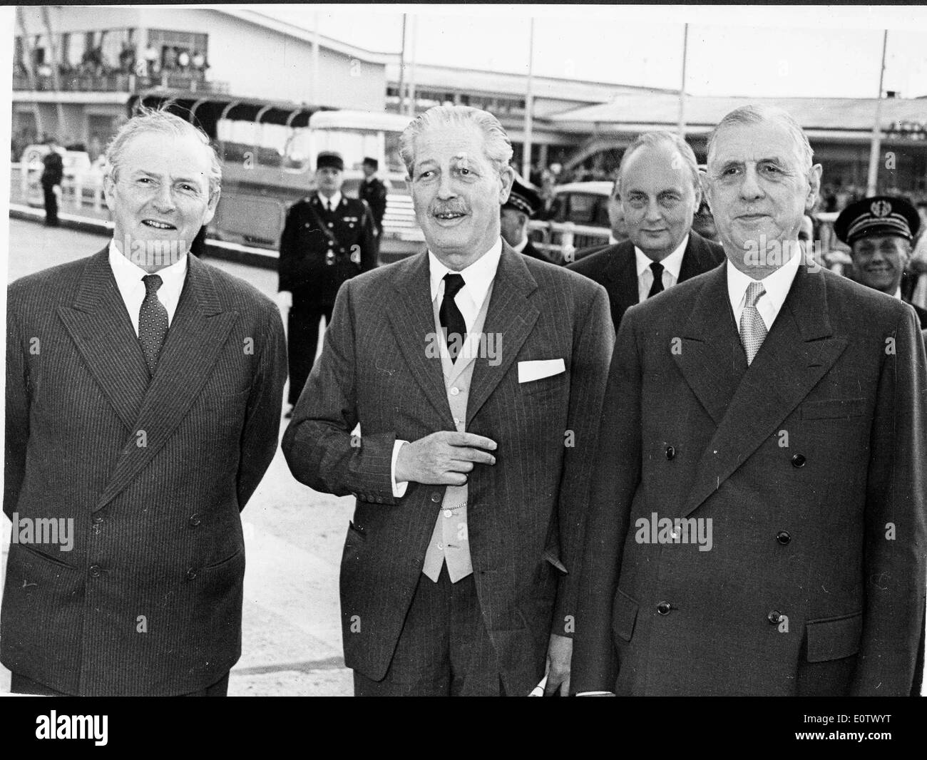 Charles de Gaulle, Harold Macmillan, Selwyn Lloyd Foto Stock