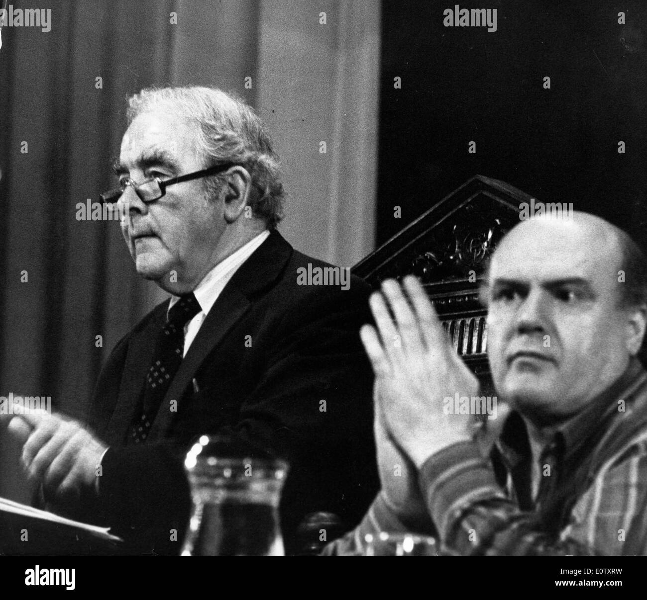 Joe Gormley tubicini durante la conferenza di business Foto Stock