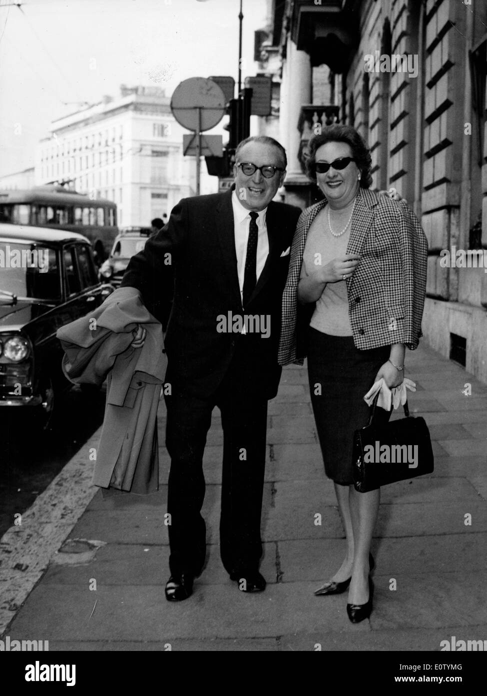 Attore Harold Lloyd e Mildred Davis a Roma Foto Stock