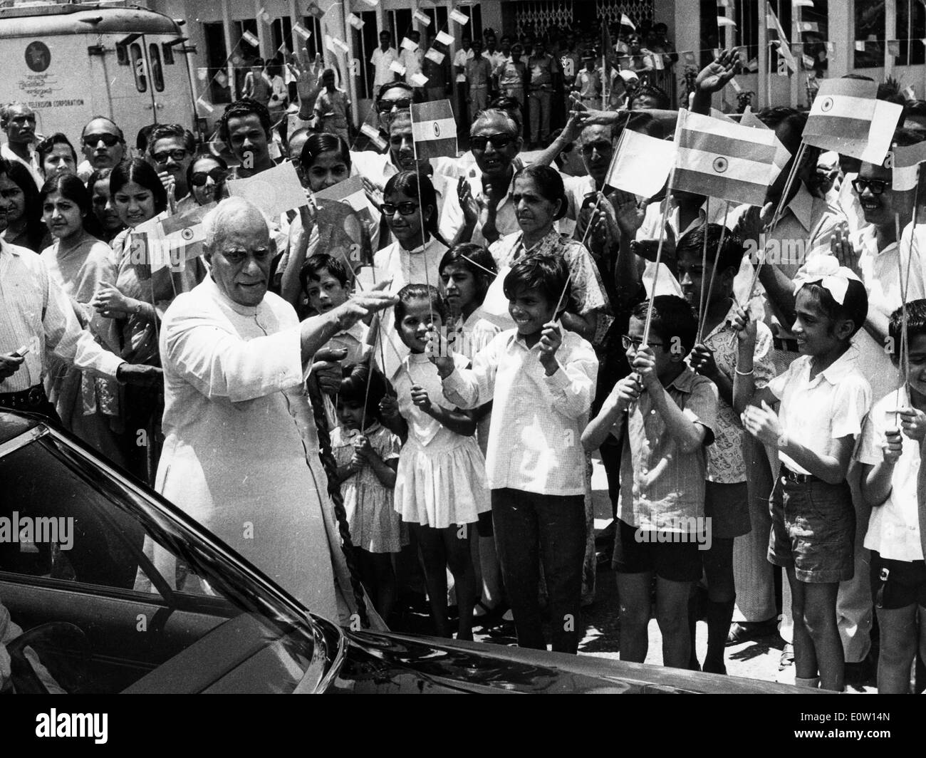 Presidente V.V. Giri per le strade durante una celebrazione Foto Stock