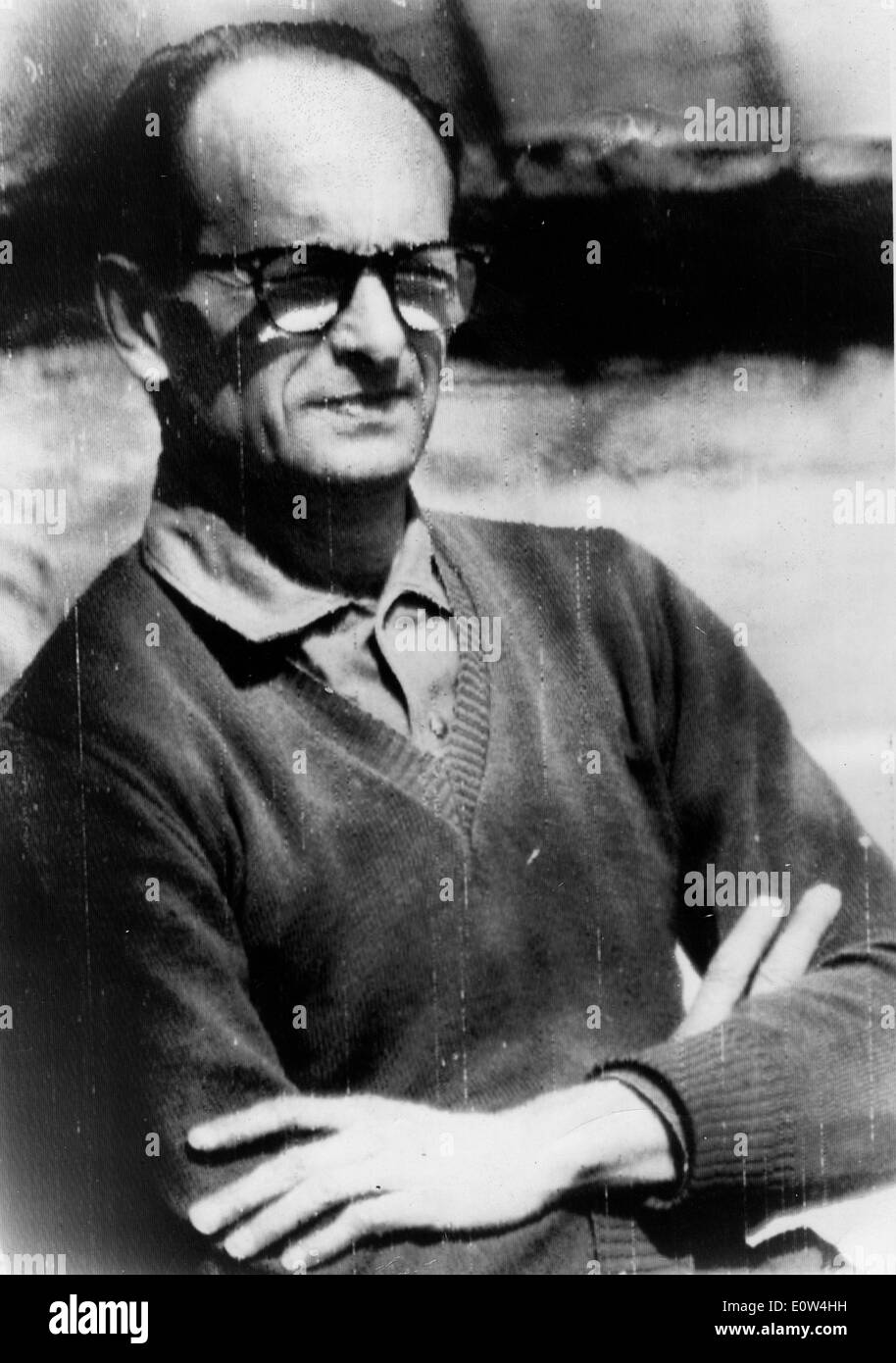 Adolf Eichmann in attesa il suo processo a Gerusalemme Foto Stock