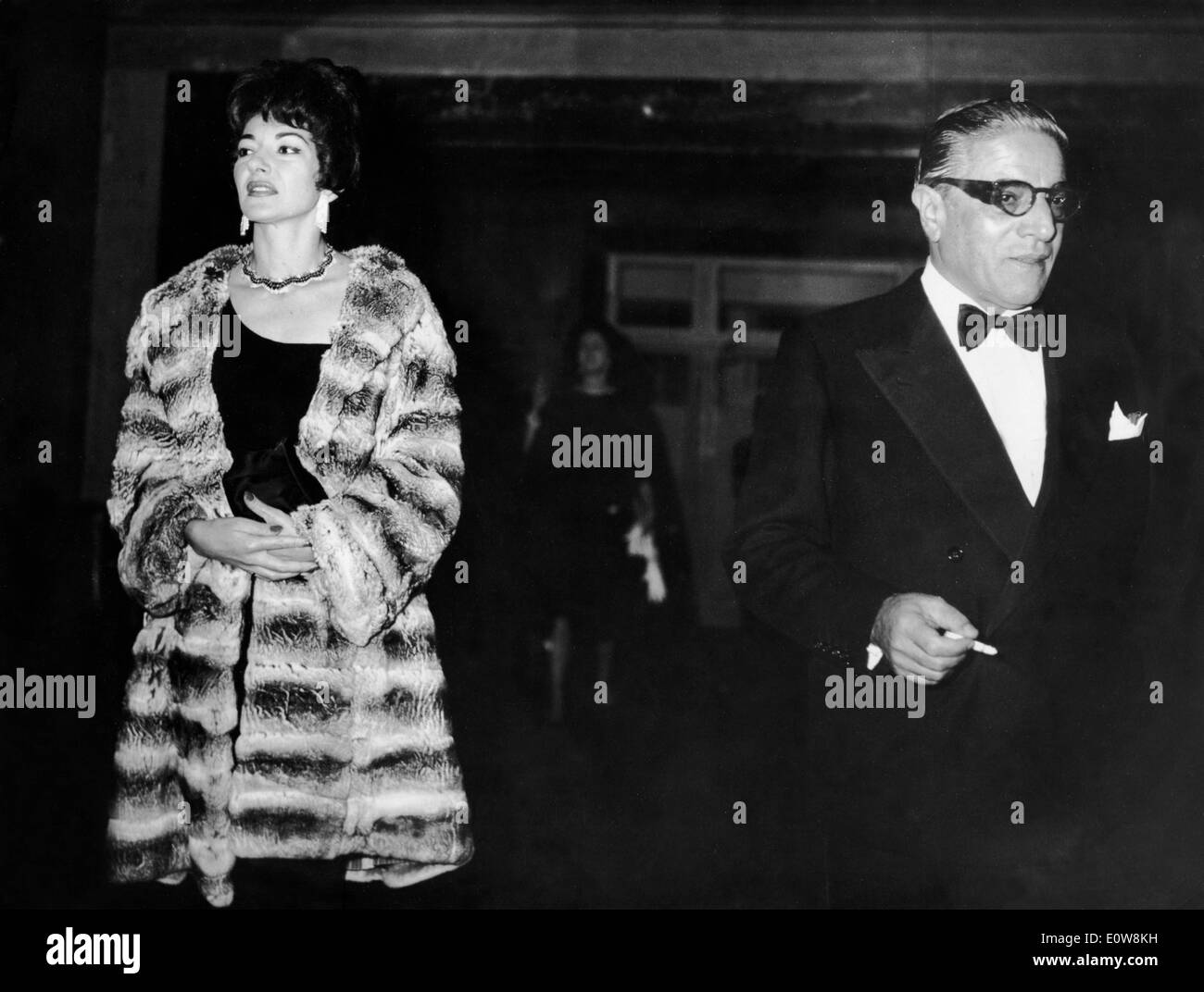 Aristotele Onassis e Maria Callas a ninfa Awards Foto Stock