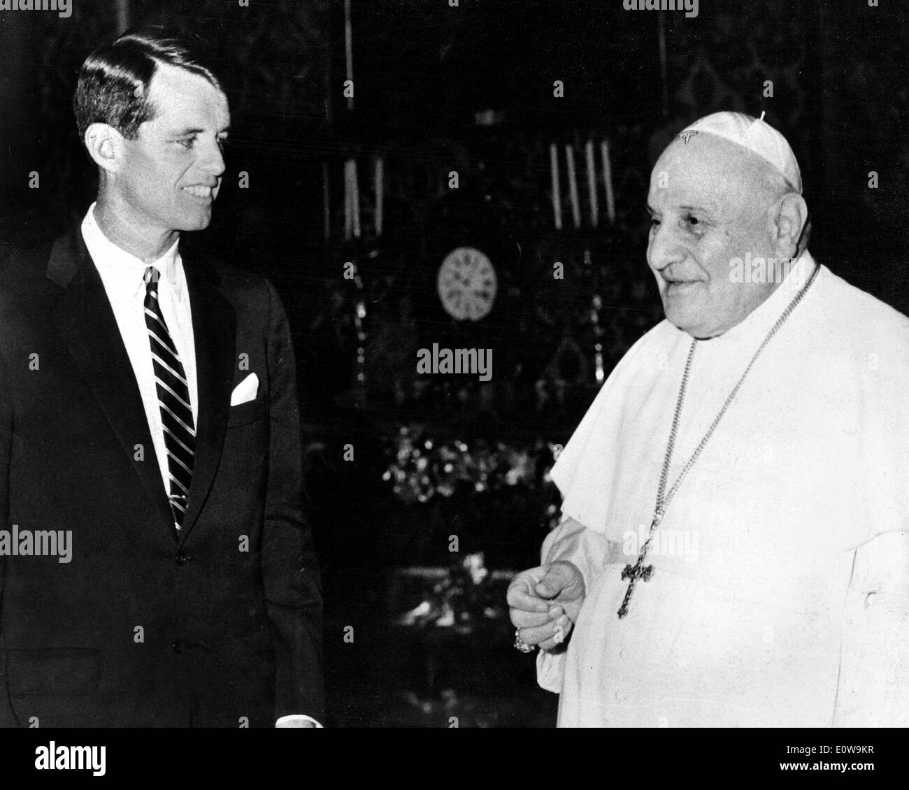 Il senatore Robert F. Kennedy visite Papa Giovanni XXIII Foto Stock