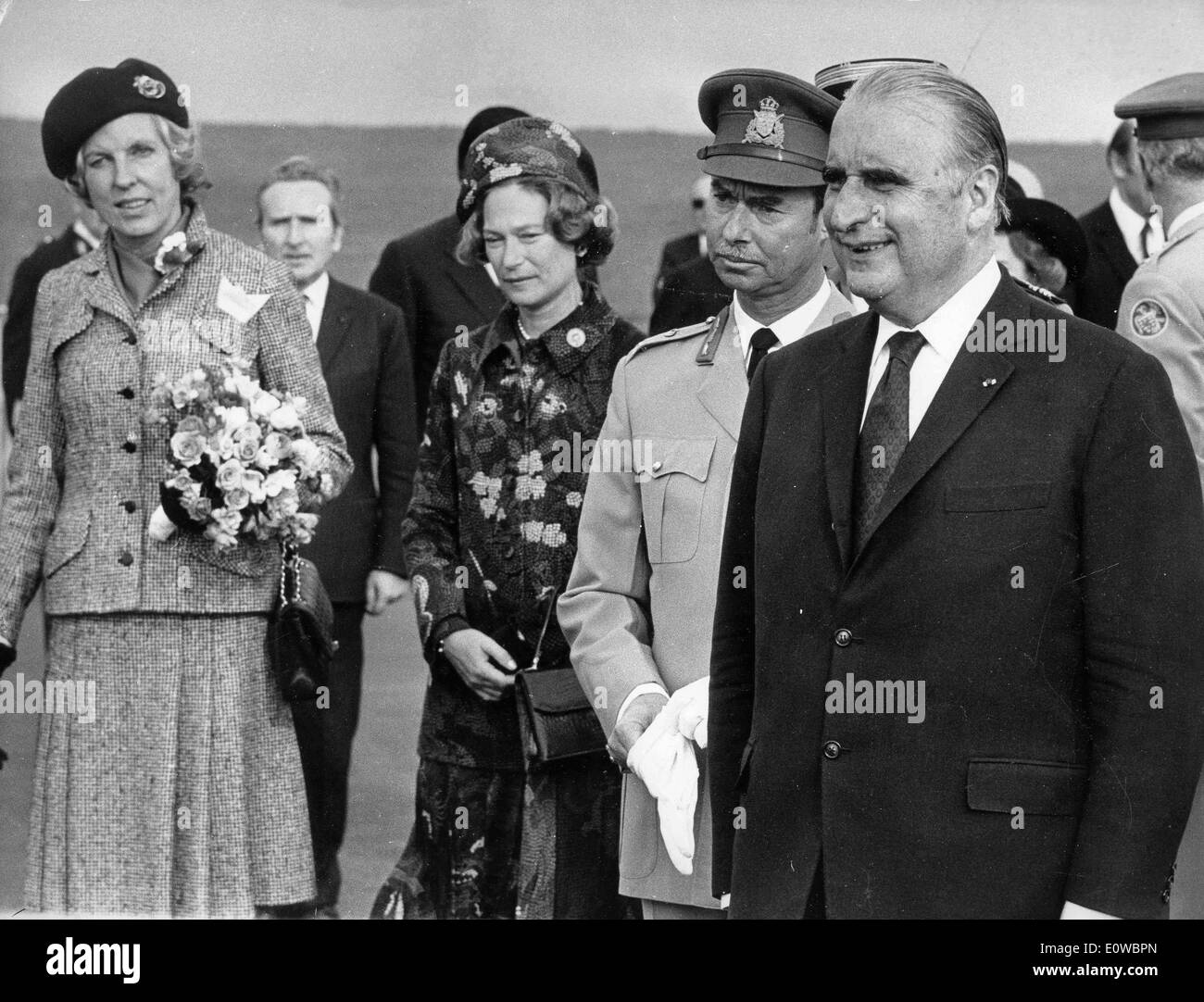 Georges e Claude Pompidou con il Granduca e la Duchessa Foto Stock