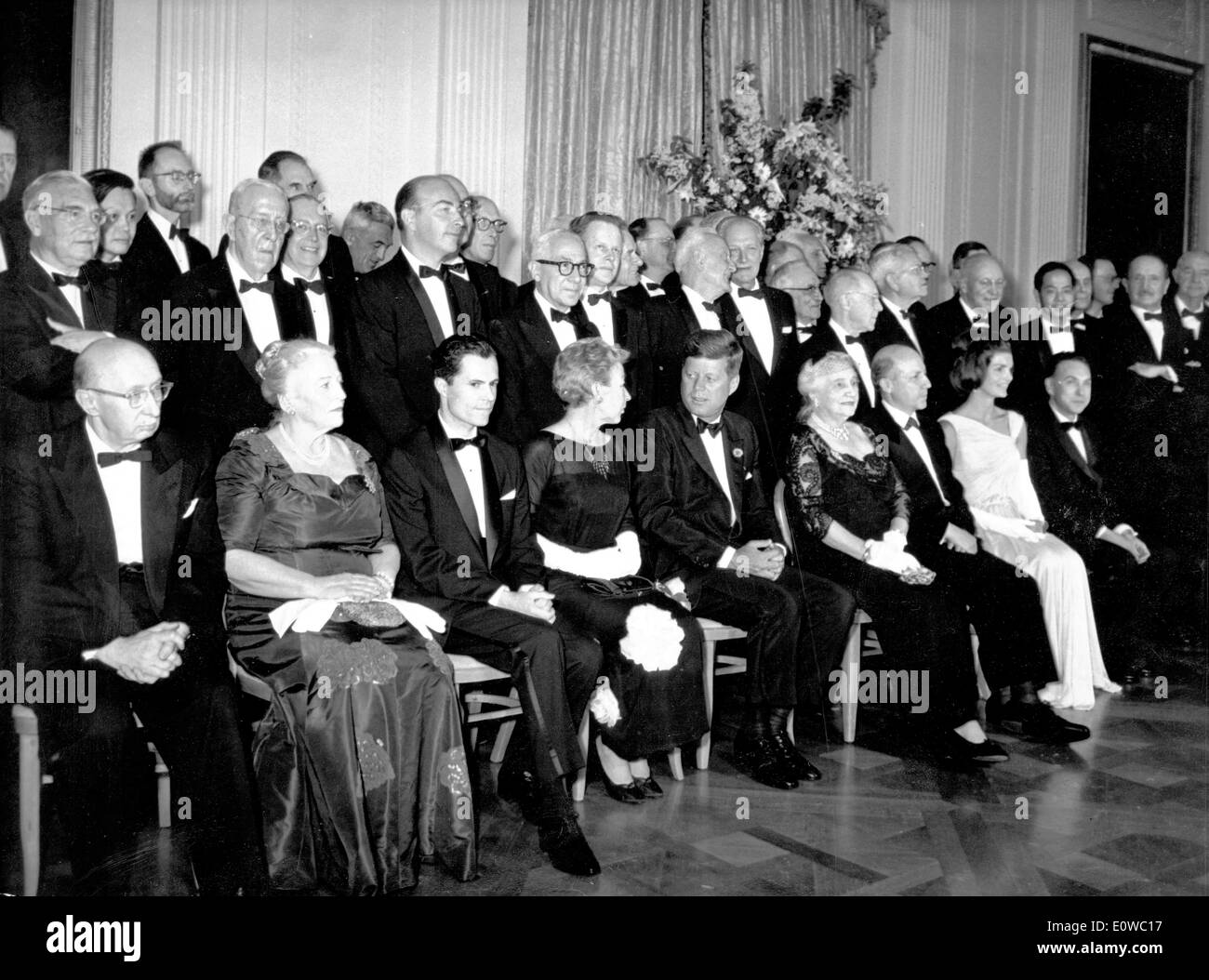 Il presidente Kennedy onori, vincitori di Premi Nobel Foto Stock