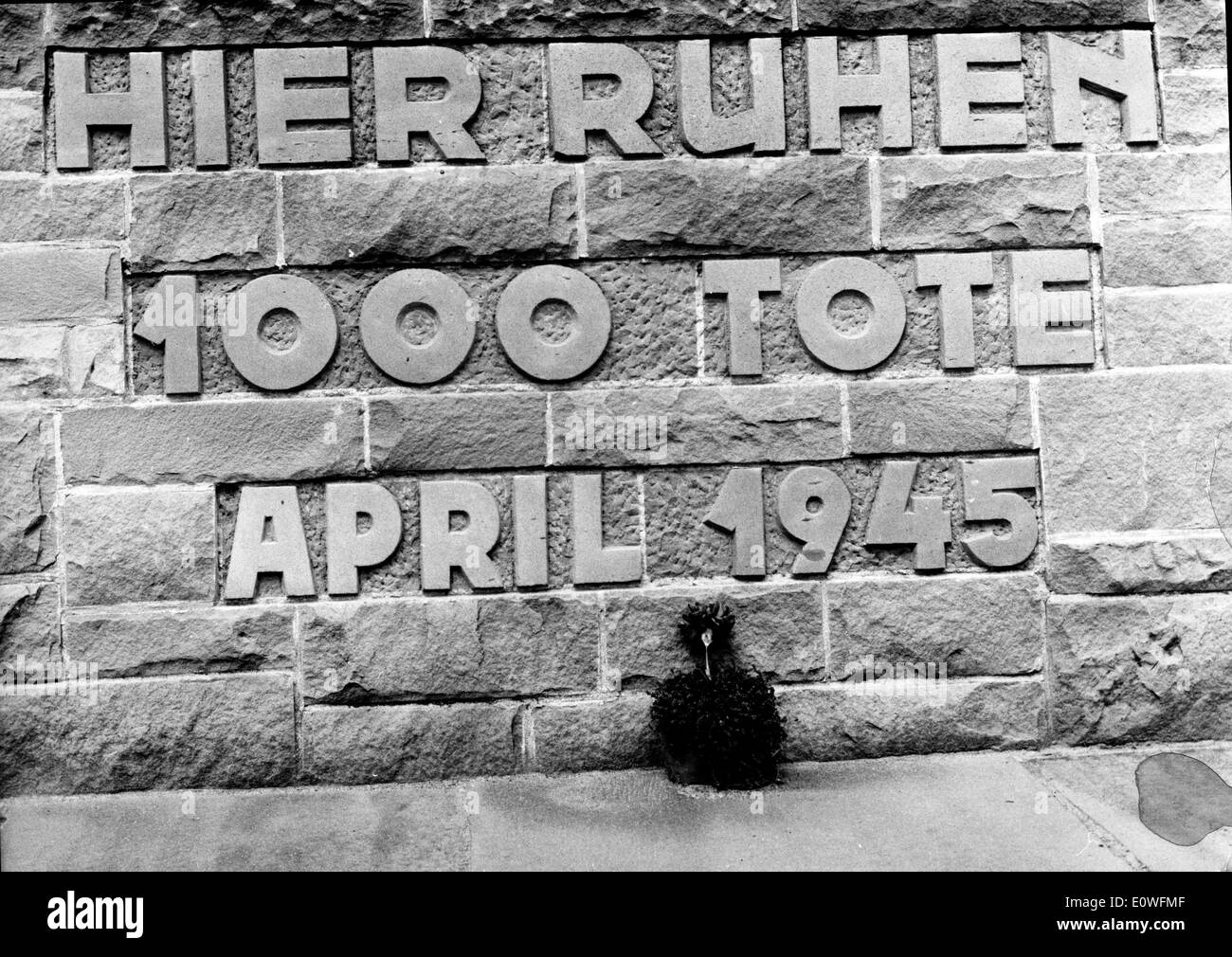 Bergen-Belsen Campo di Concentramento memorial Foto Stock