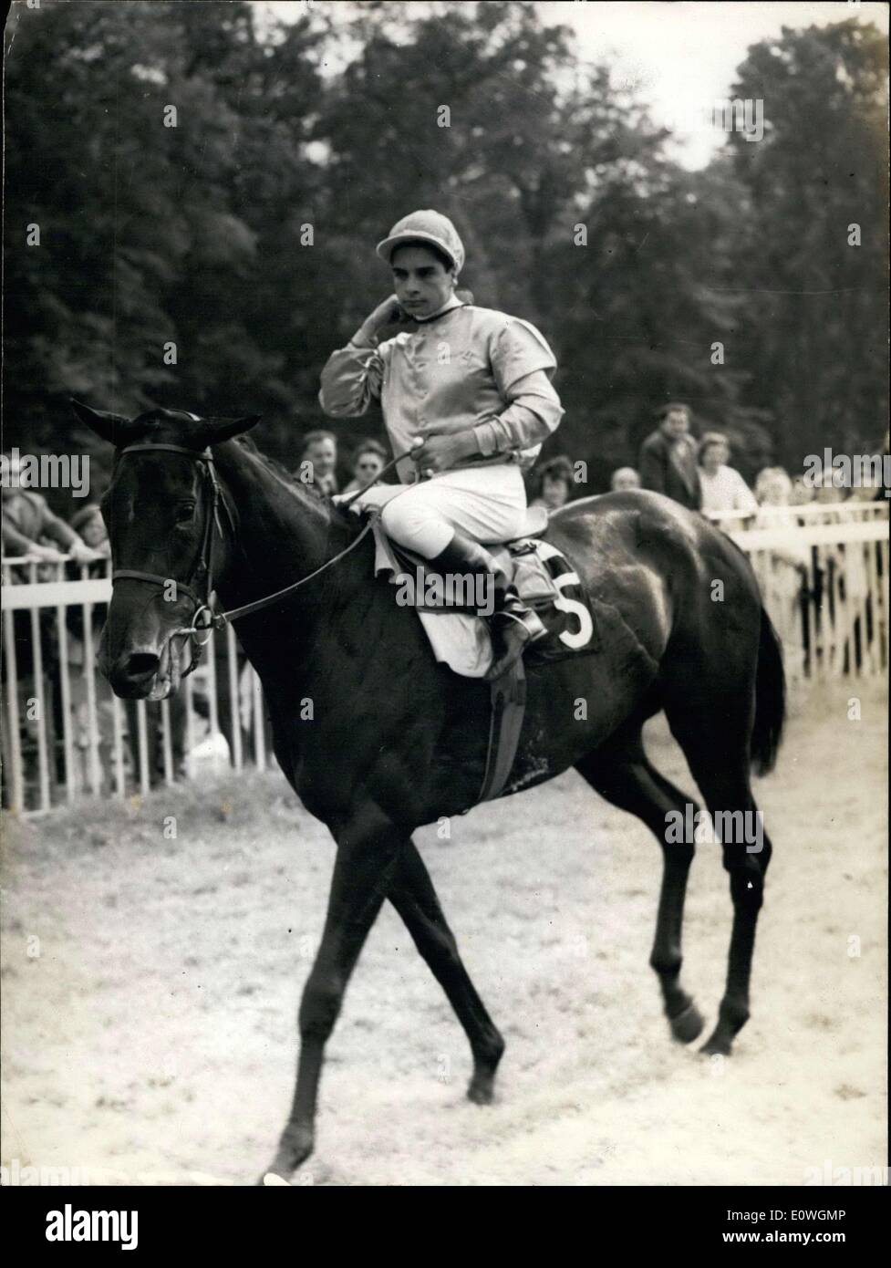 Sett. 11, 1962 - Il cavallo ha finito per perdere una gara successiva a Longchamp e è stato messo sotto tutti i tipi di test per vedere se gli steroidi Foto Stock