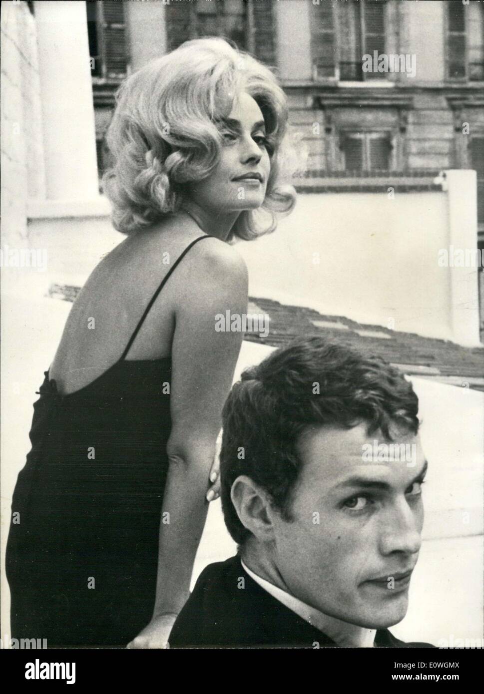 Sett. 12, 1962 - di attrice Jeanne Moreau e attore Claude Mann Foto Stock