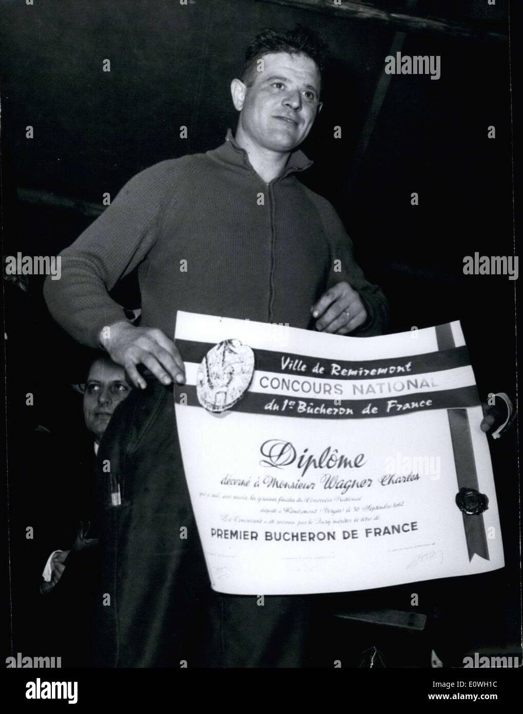 Ottobre 01, 1962 - Miglior macellaio in Francia: Charles Wagner Foto Stock
