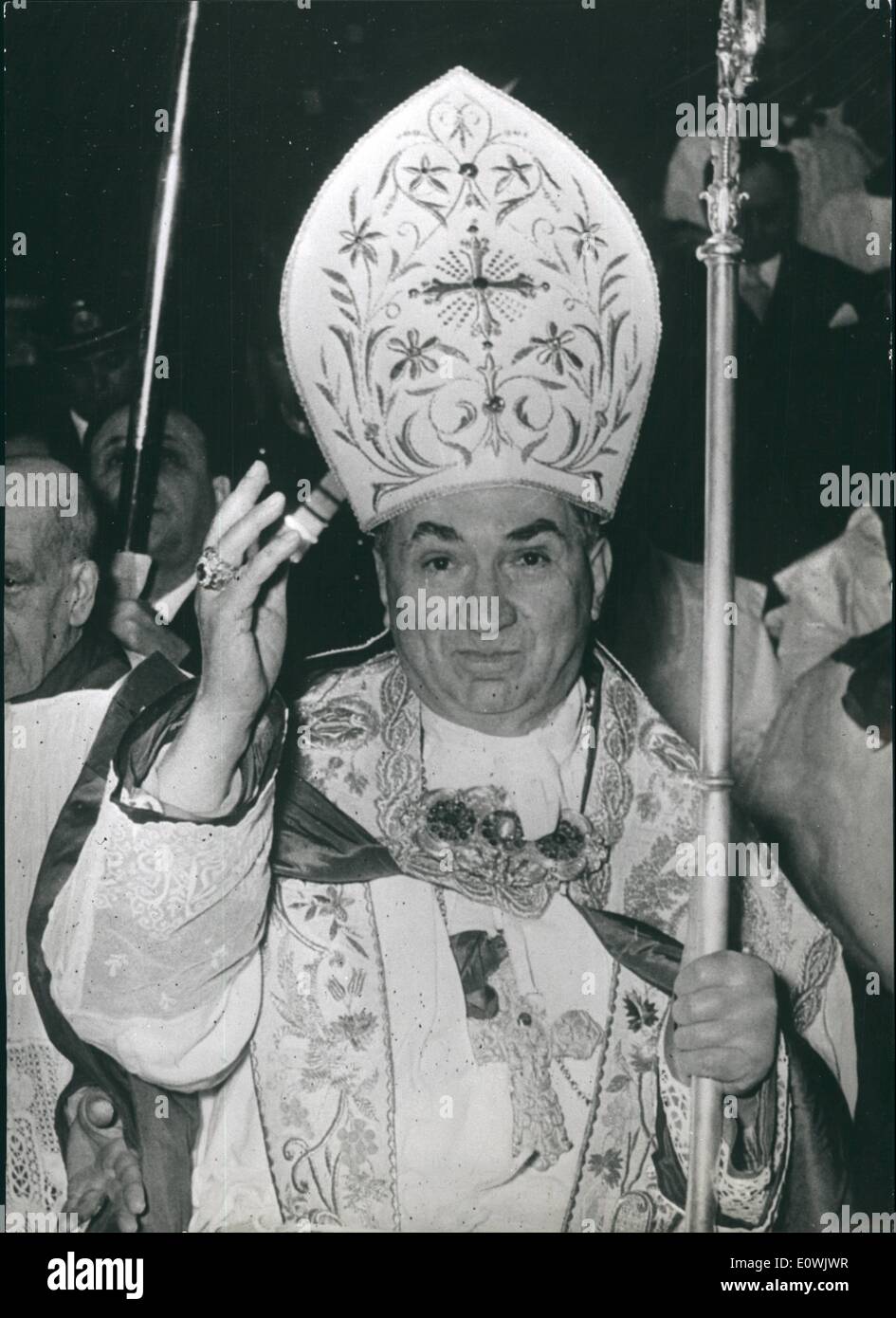 Giugno 06, 1963 - Il Cardinale Alfonso Castaldo 73 anni Arcivescovo di Napoli, è uno dei candidati per il papa elezione. Foto Stock