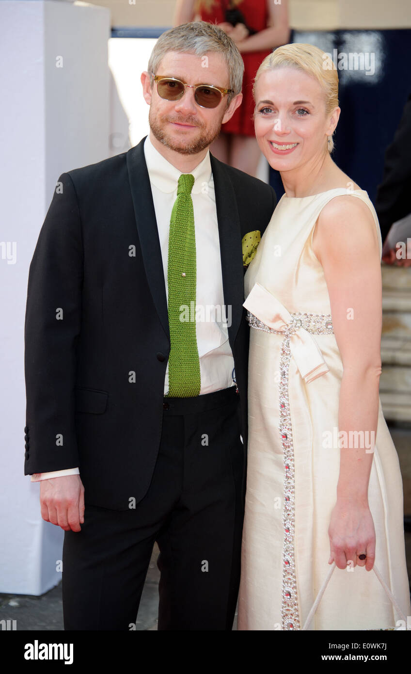 Martin Freeman e Amanda Abbington arriva per il British Academy Awards di televisione. Foto Stock