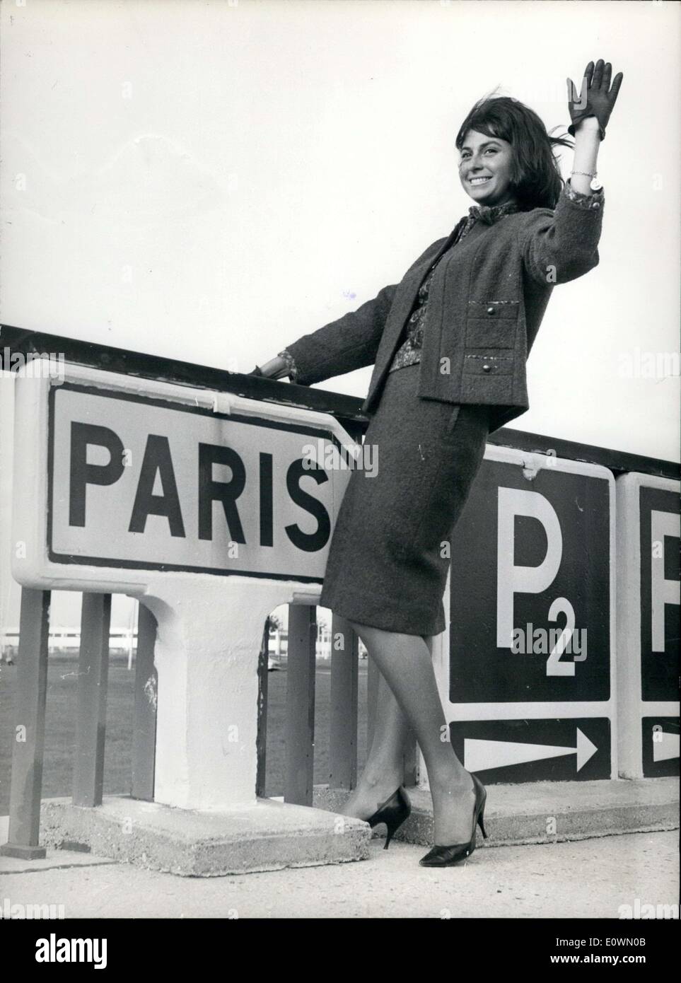 Sett. 29, 1963 - Viviane Laforgue, ''Miss Francia d'Amerique 1963' Foto Stock