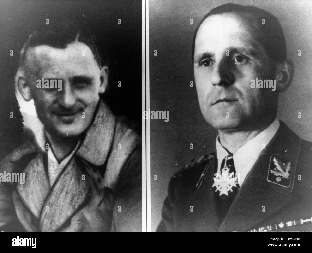 Heinrich Muller in abiti civili e in uniforme Foto Stock
