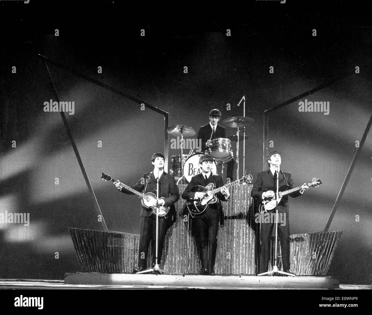 I Beatles giocando al London Palladium Foto Stock