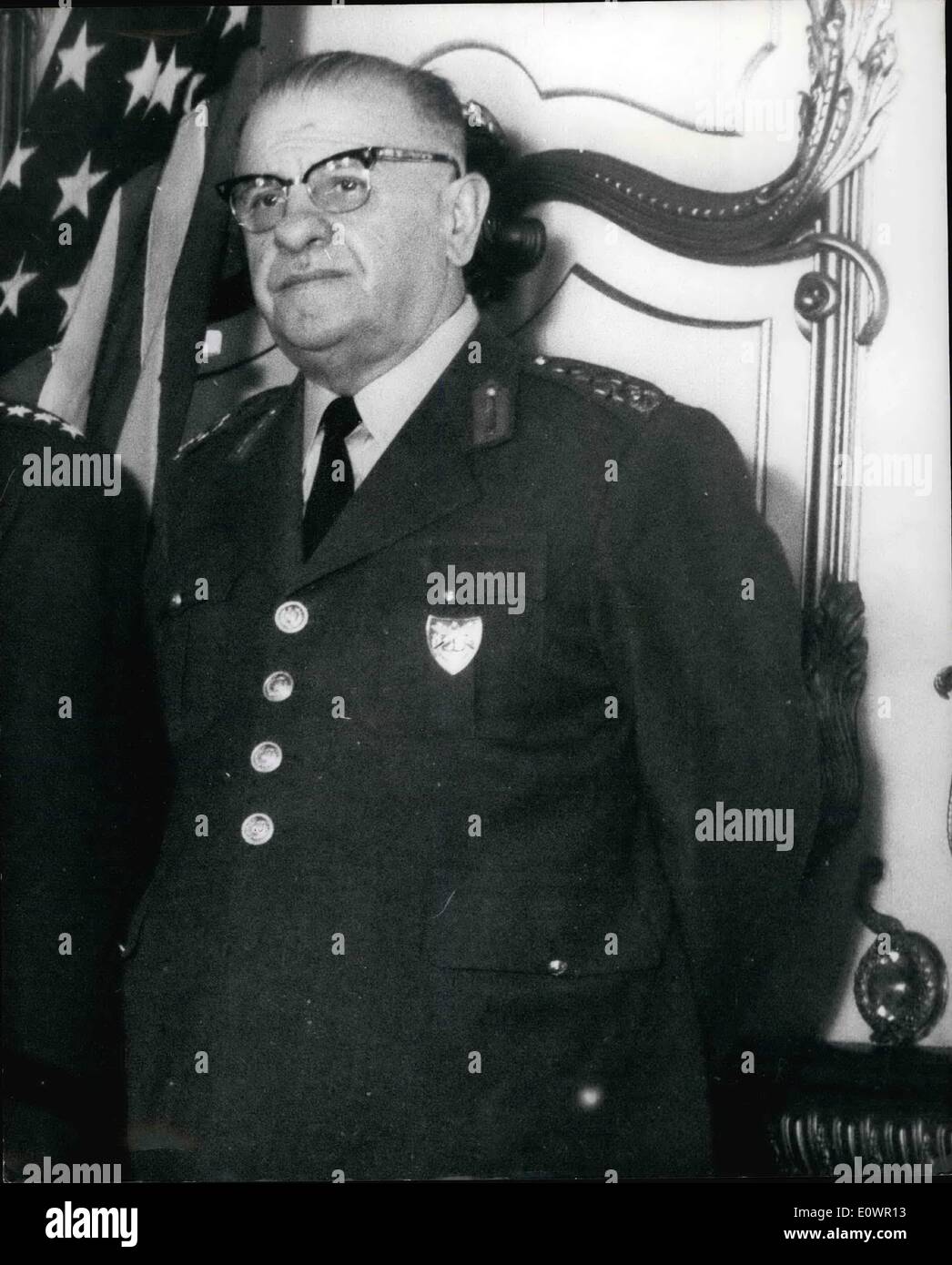 Febbraio 02, 1964 - invasione di Cipro le lacrime. Capo Militare dei mari primo ministro. In seguito al rifiuto di piana del presidente MAKARIOS di Foto Stock