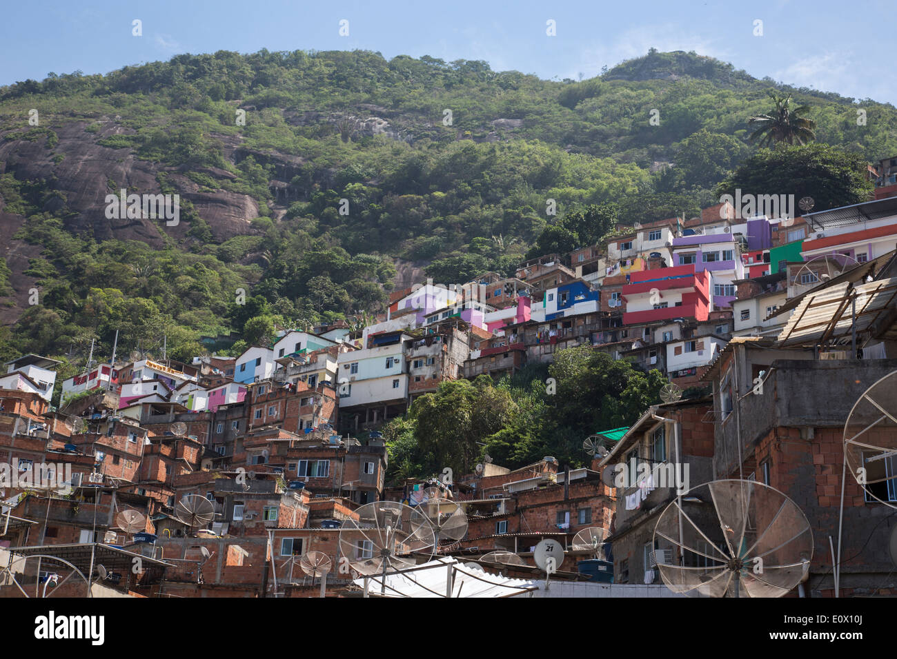 Santa Marta Favela a Rio de Janeiro in Brasile Foto Stock