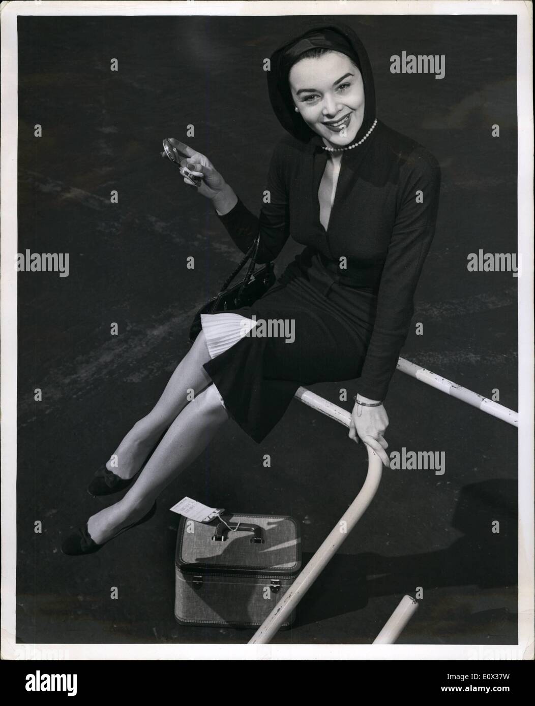 Mar 03, 1965 - Televisione attrice Susan Alexander arrivato oggi Via TWA da Los Angeles. Lei sarà qui una settimana e poi Foto Stock