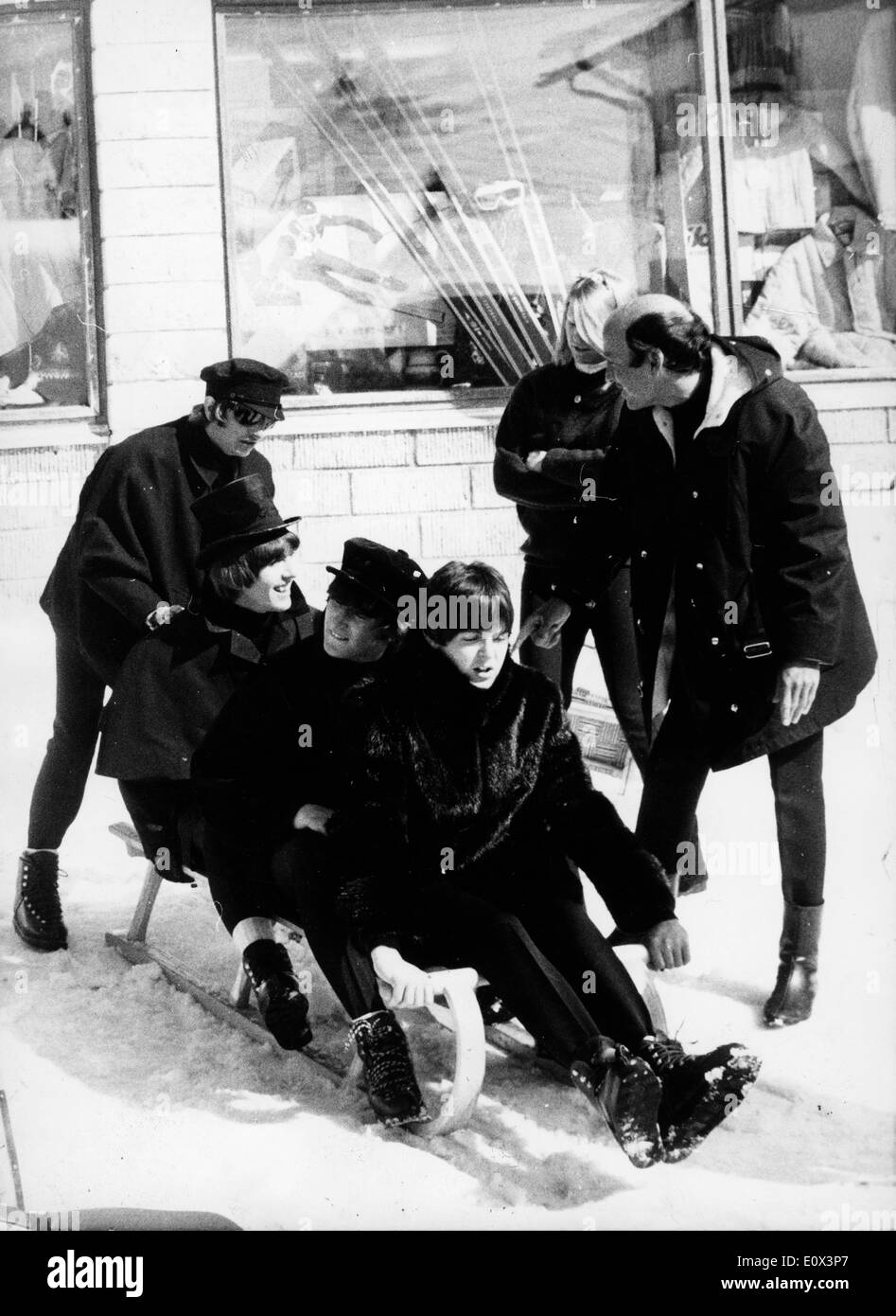 I Beatles andare slittino Foto Stock