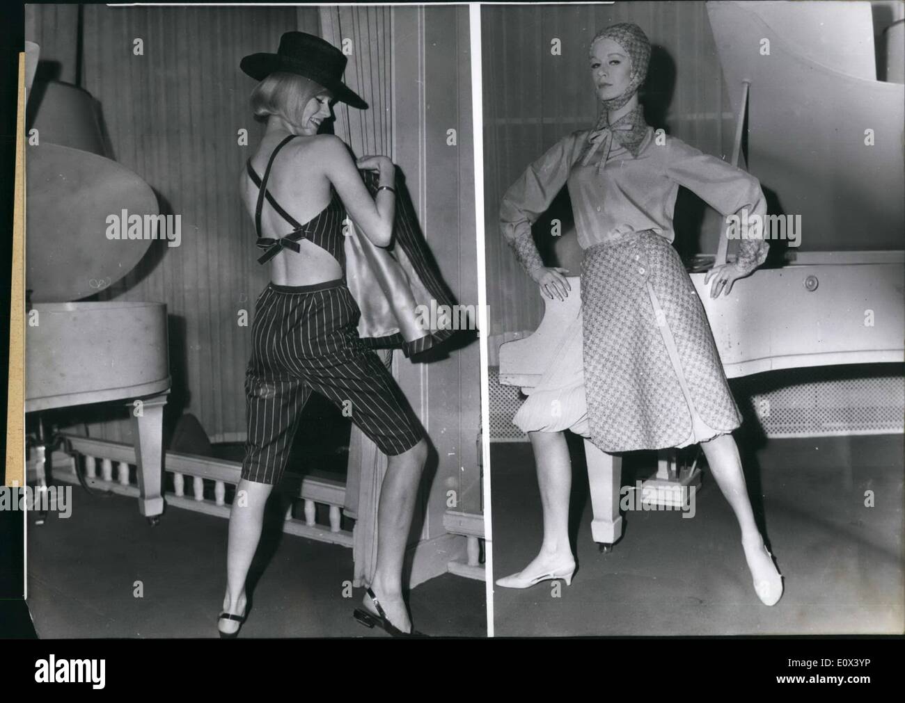 Febbraio 02, 1965 - La collezione primavera 1965: di Schulze-Varell, uno dei più noti di moda tedesco ators, è stata mostrata sul 2 Foto Stock
