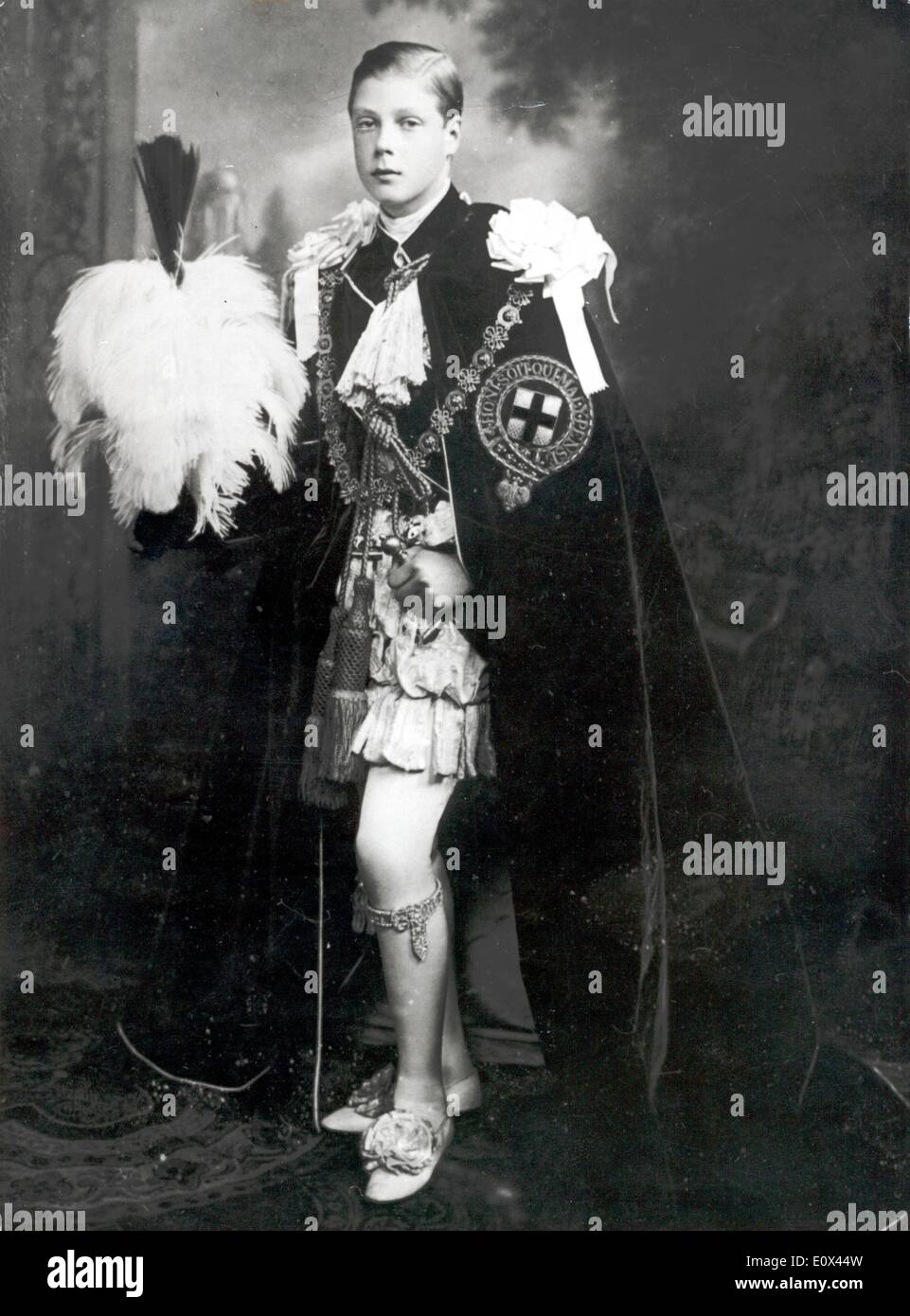 Ritratto di Edward VIII come un bambino in abito formale Foto Stock
