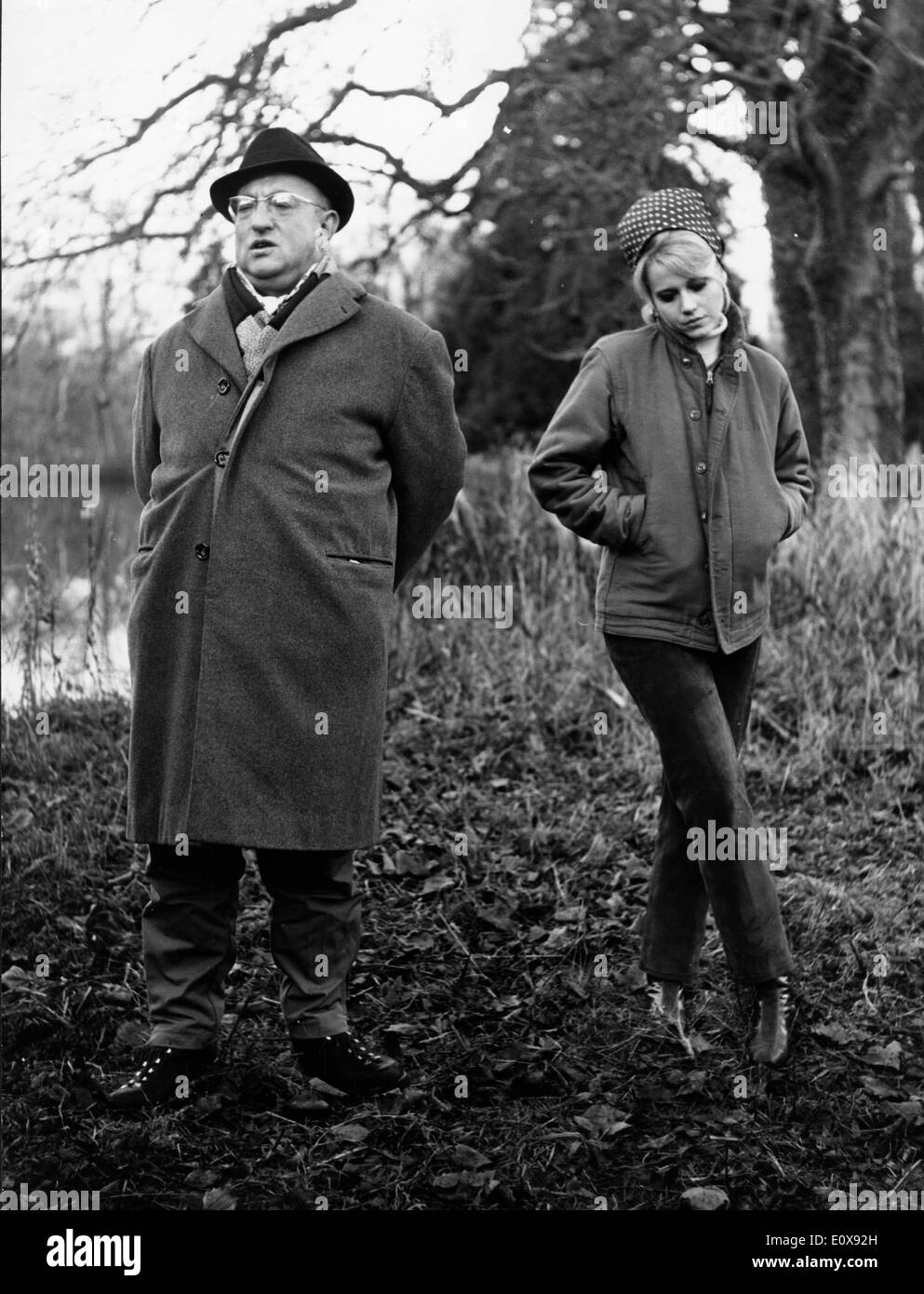 L'attrice Jane Fonda con co-star di 'La Curee' Jacques Monod Foto Stock