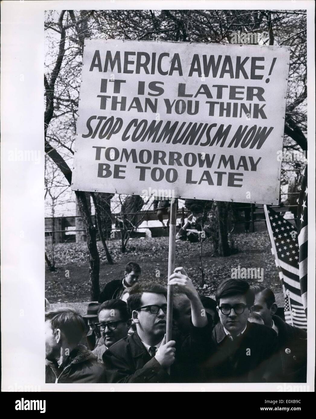 Mar 03, 1966 - Gli avversari alla Anti Vietnam dimostrazione Foto Stock
