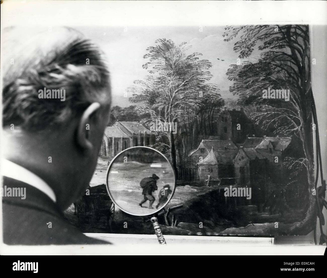 Apr. 01, 1966 - Questo potrebbe essere un vecchio maestro che vale la pena una fortuna.: un dipinto ad olio che è pensato per essere dal XVI secolo olandese Foto Stock